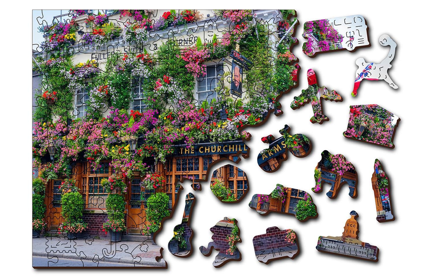 Wooden City Puzzle »London Pub«