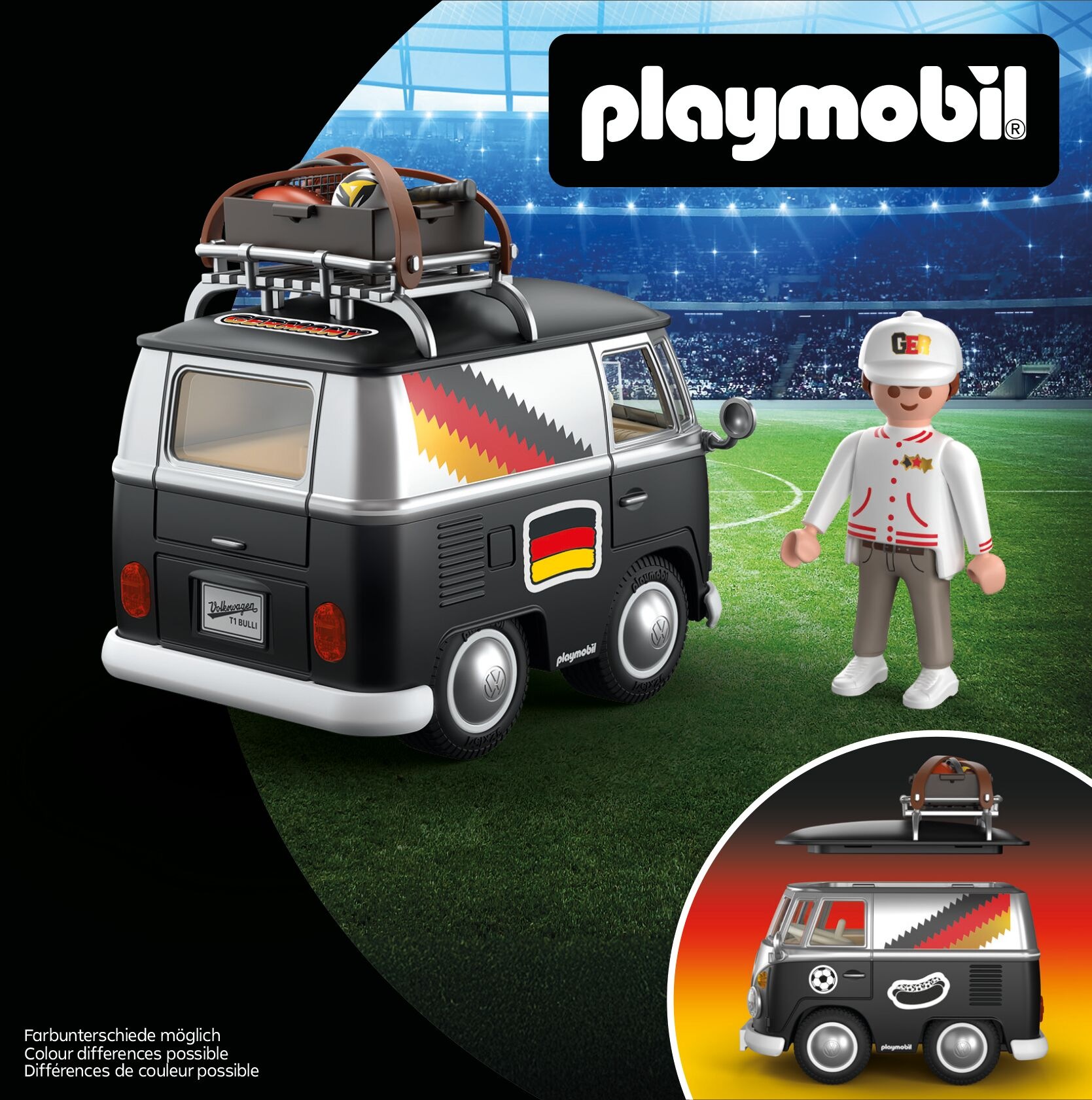 Playmobil Konstruktions-Spielset "Volkswagen T1 Camper GER Edition" Made in Europe