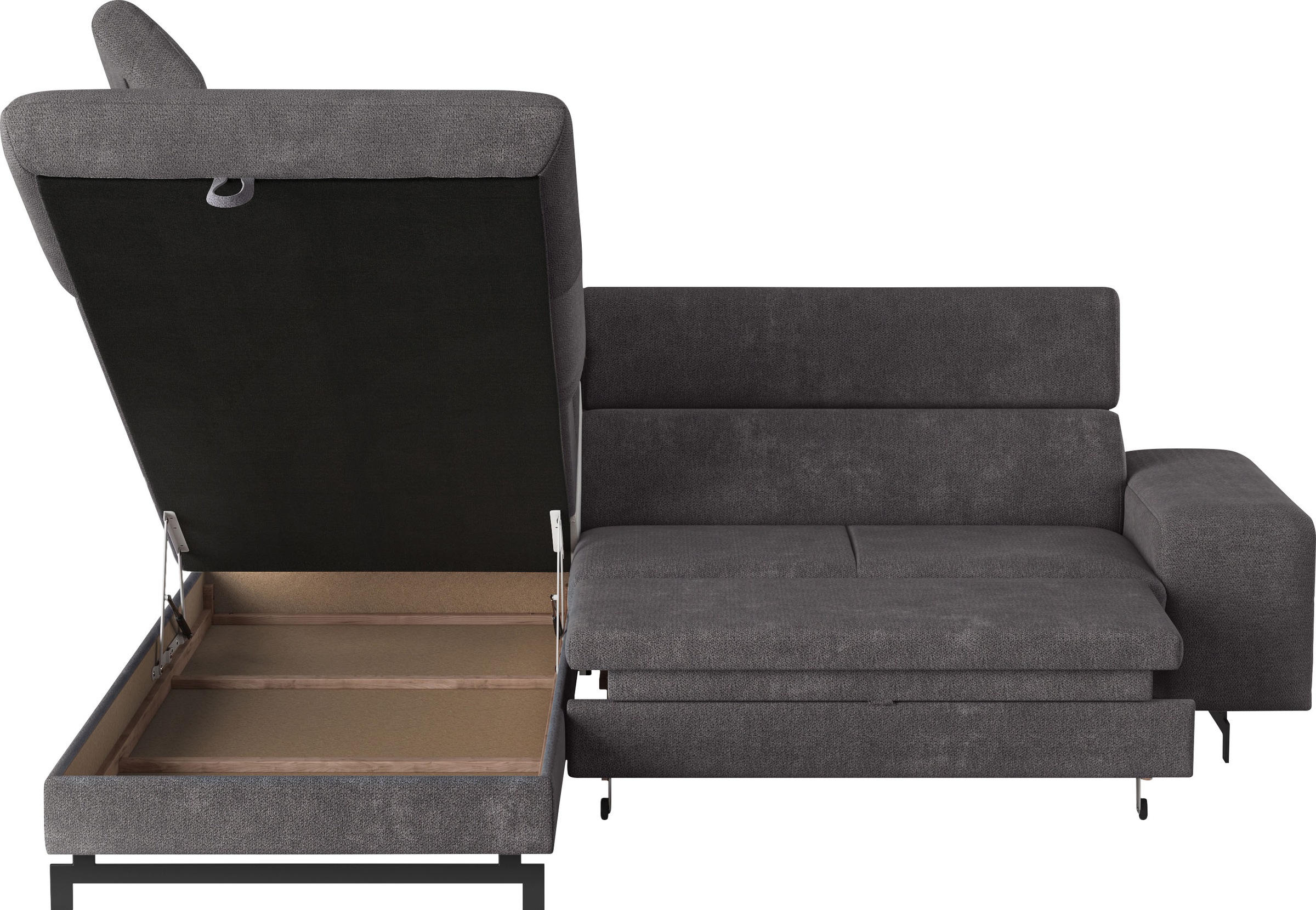 COTTA Ecksofa »Emma L-Form«, mit Kopfteilverstellung, wahlweise mit Bettfunktion & Bettkasten
