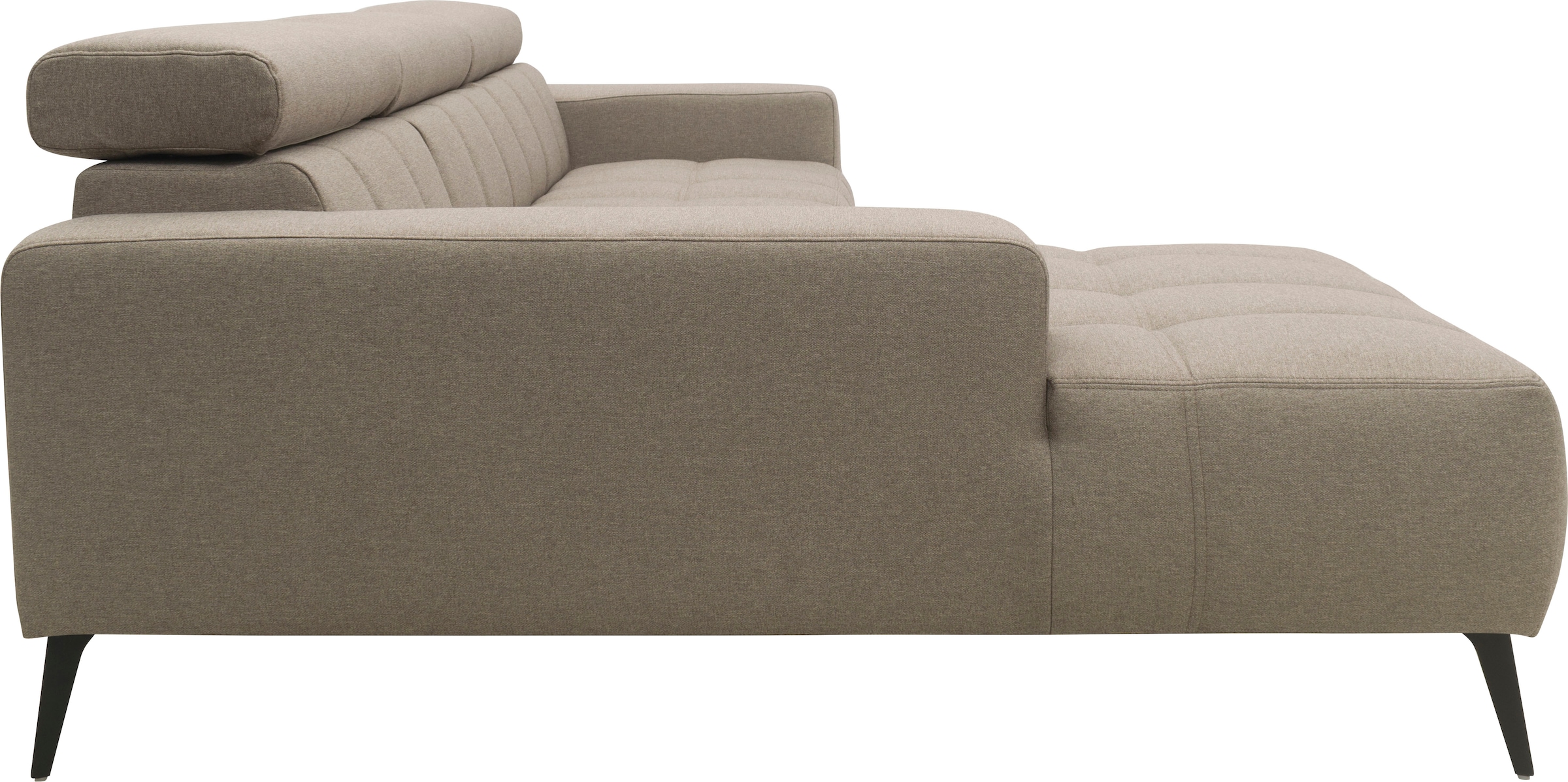 DOMO collection Ecksofa »Trento L-Form«, wahlweise mit Kopfteilverstellung, Recamiere links/rechts bestellbar