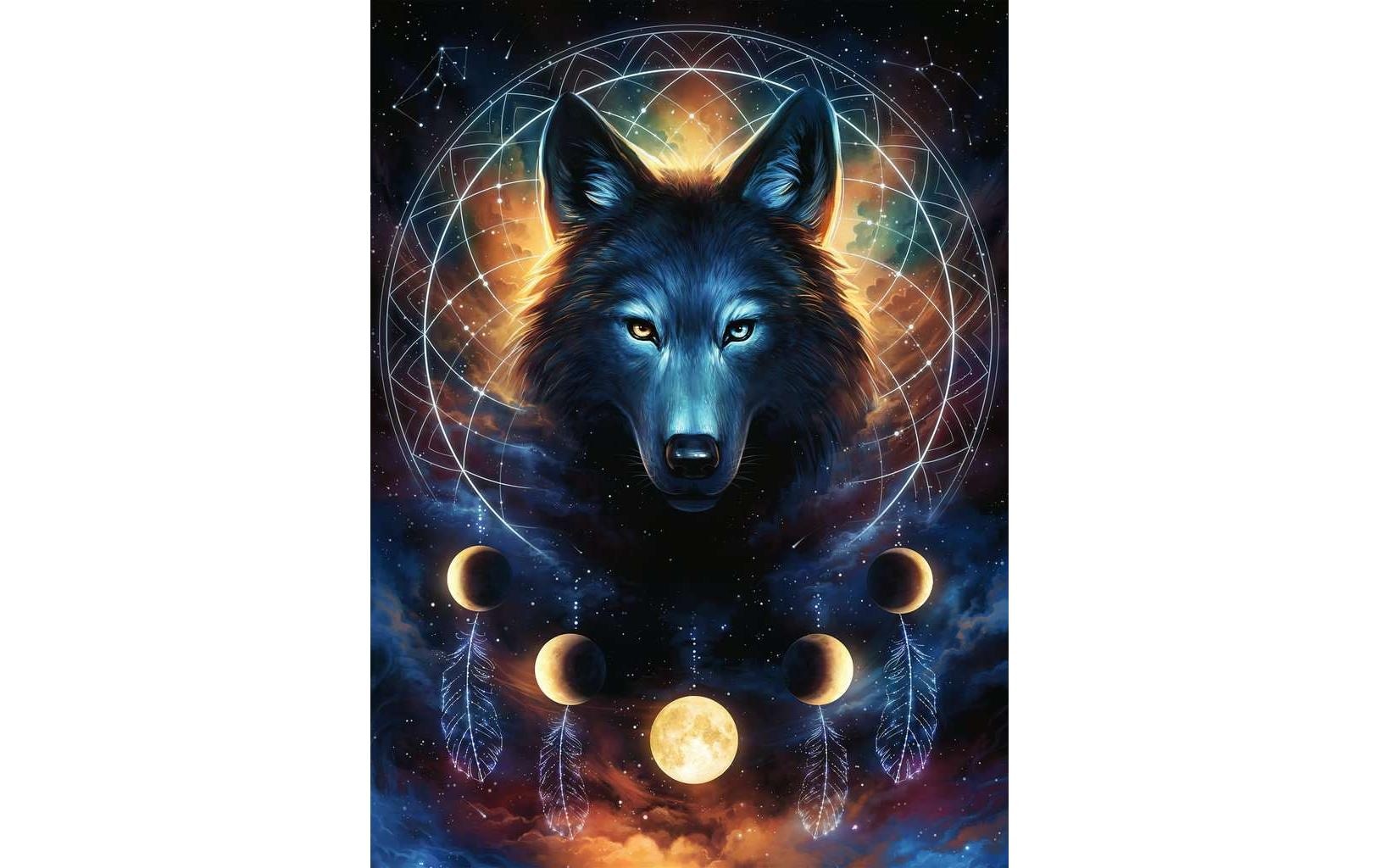 Ravensburger Puzzle »Leuchtender Wolf«, Leuchtet im Dunkeln