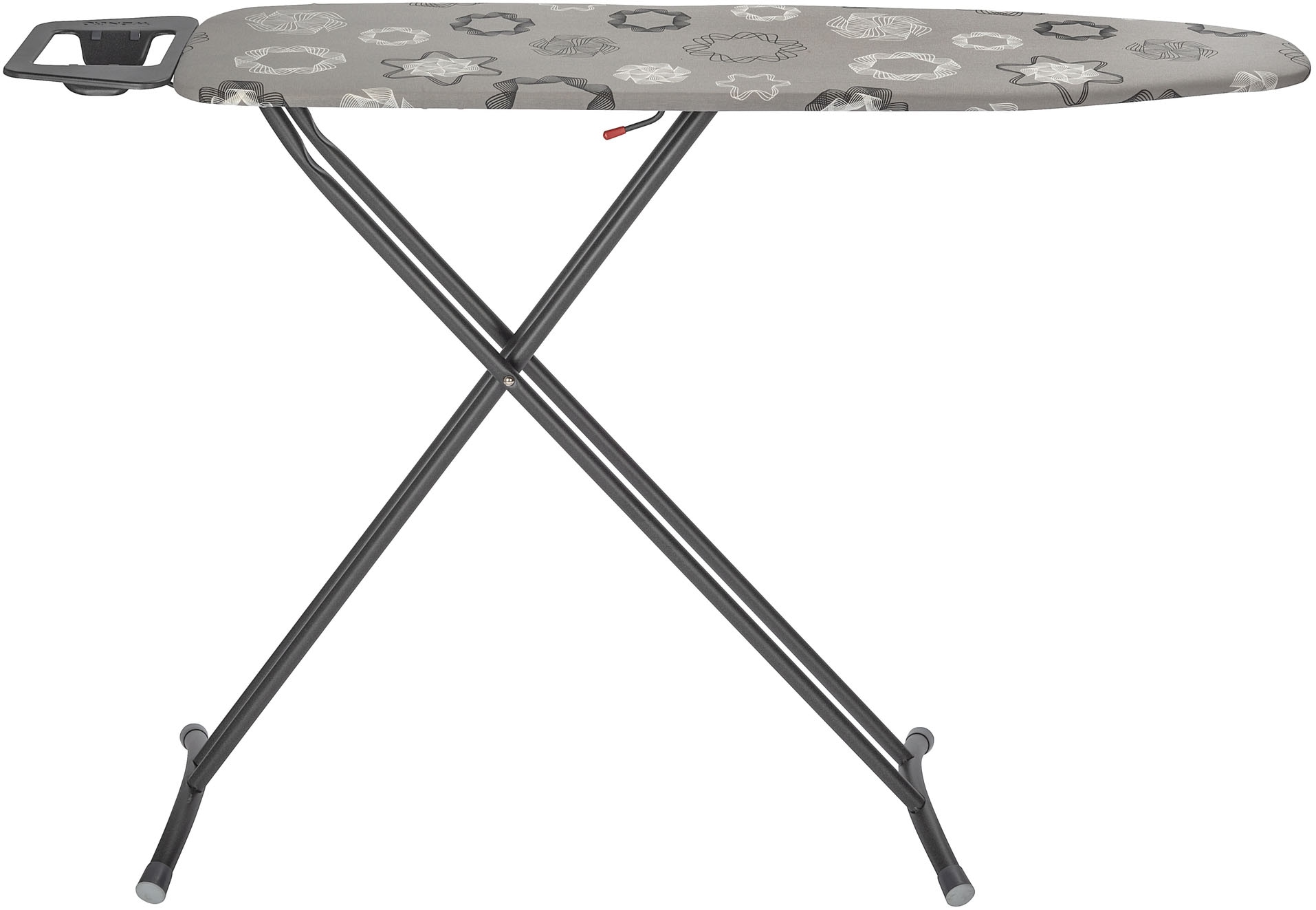 WENKO Bügelbrett »Modell Classic Black«, Bügelfläche 120 cmx38 cm, höhenverstellbarer Bügeltisch, platzsparend klappbar
