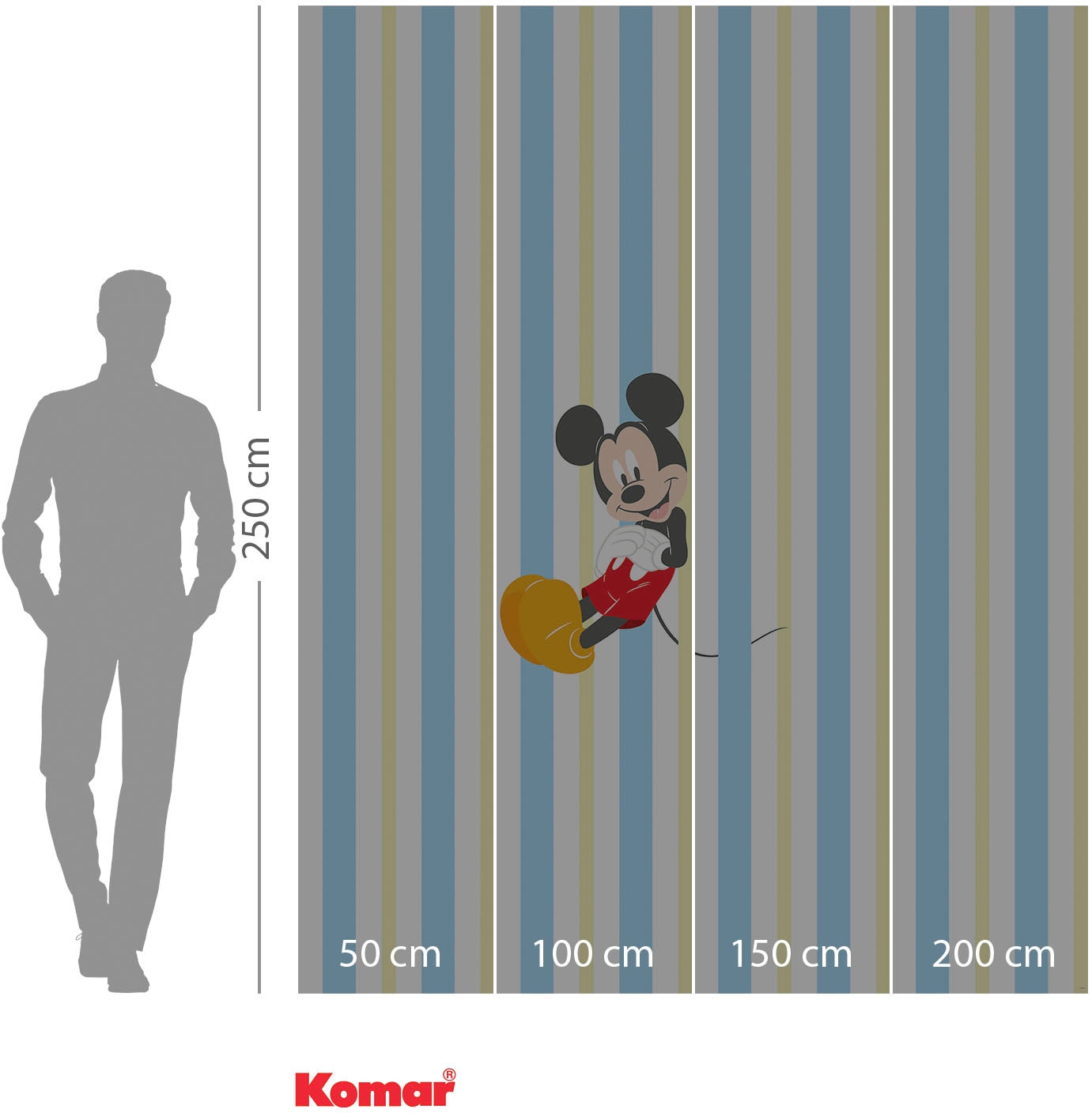 Komar Vliestapete »Digitaldruck Vlies - Mickey Relax - Grösse 200 x 250 cm«, bedruckt, Kinderzimmer