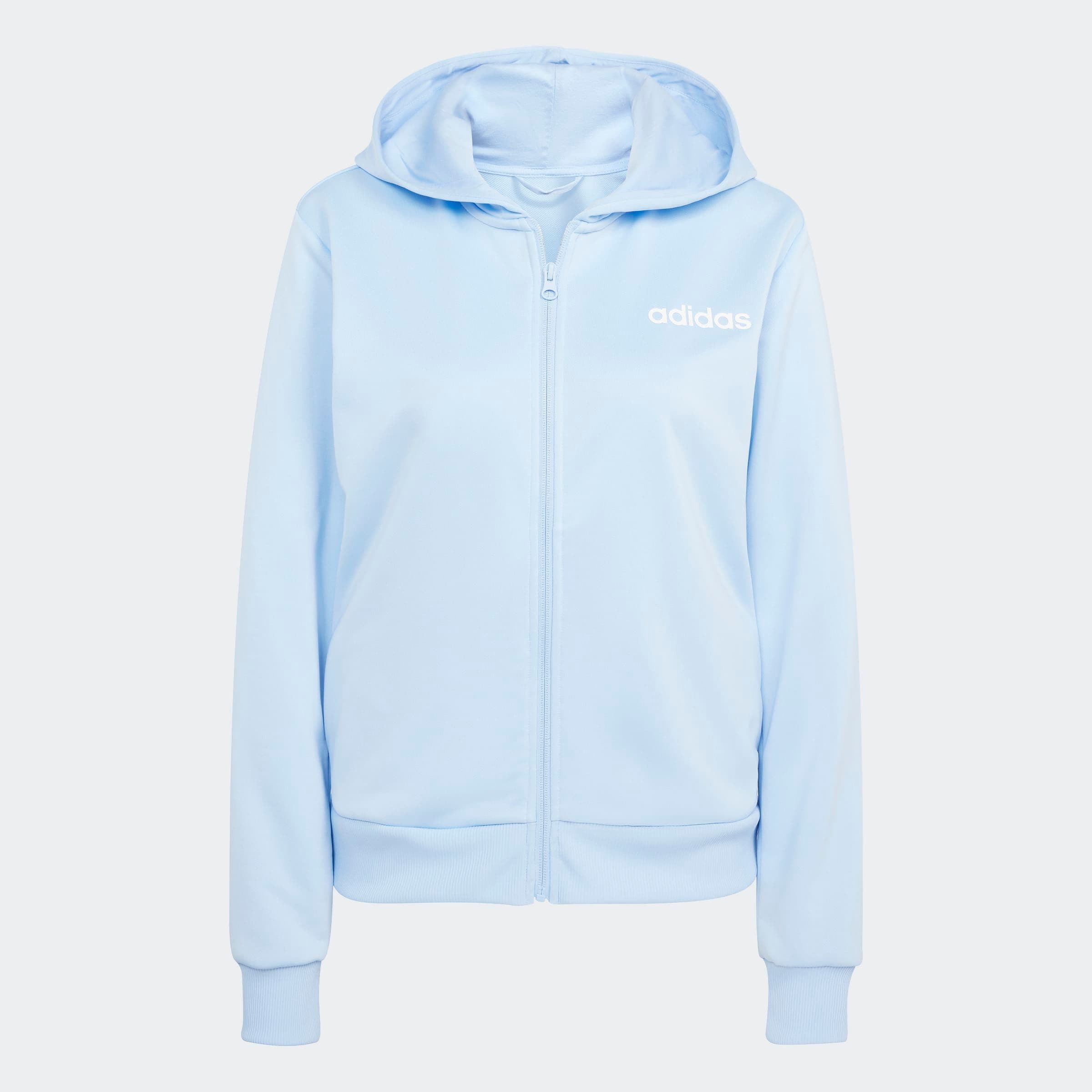 adidas Sportswear Trainingsanzug »W LINEAR TS«, (2 tlg.), Trainingsjacke mit Kapuze, Tracksuit