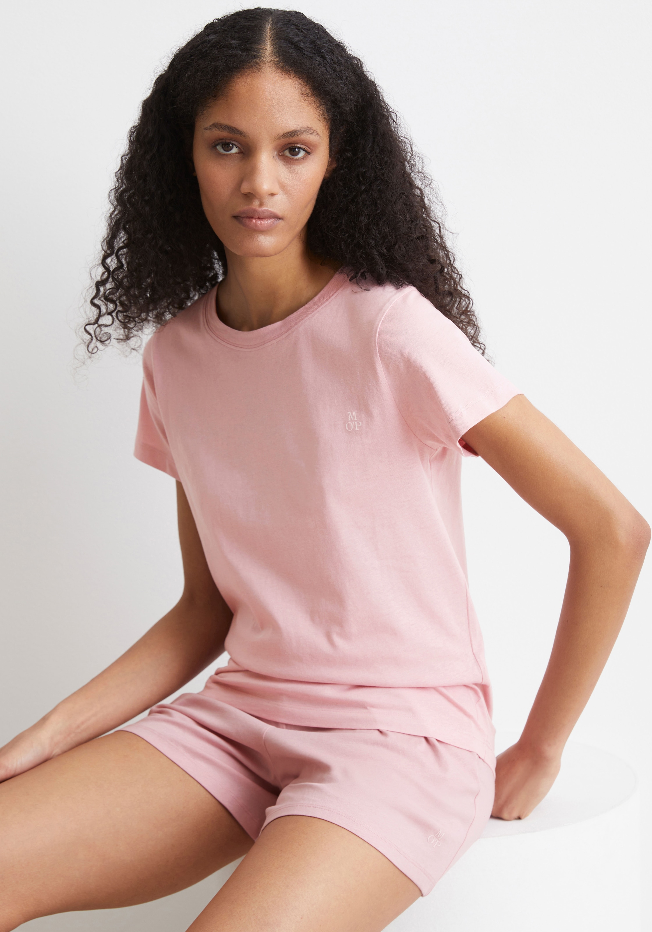 Marc O'Polo T-Shirt »Mix & Match Cotton«, mit dezenter Markenstickerei