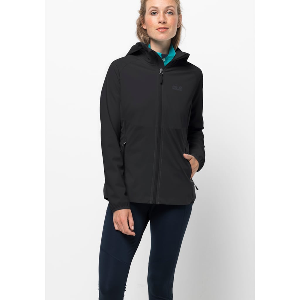 Jack Wolfskin Softshelljacke »GO HIKE SOFTSHELL W«, mit Kapuze