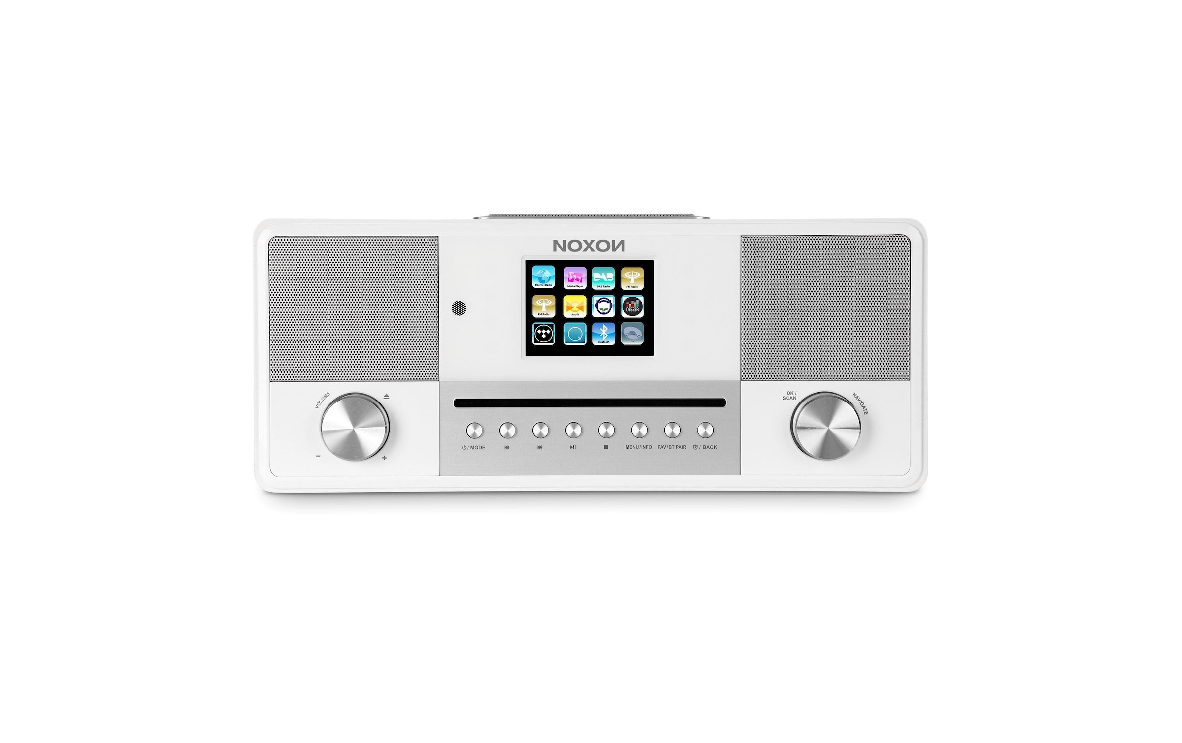 Noxon CD-Player »Jura Weiss«, Bluetooth-WLAN