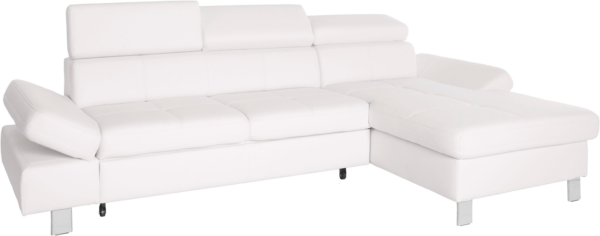 exxpo - sofa fashion Ecksofa »Fiji, hochwertige Detailverarbeitung im Sitz und Rücken, L-Form«, bequem durch Kopf- und Armteilverstellung, wahlweise mit Bettfunktion