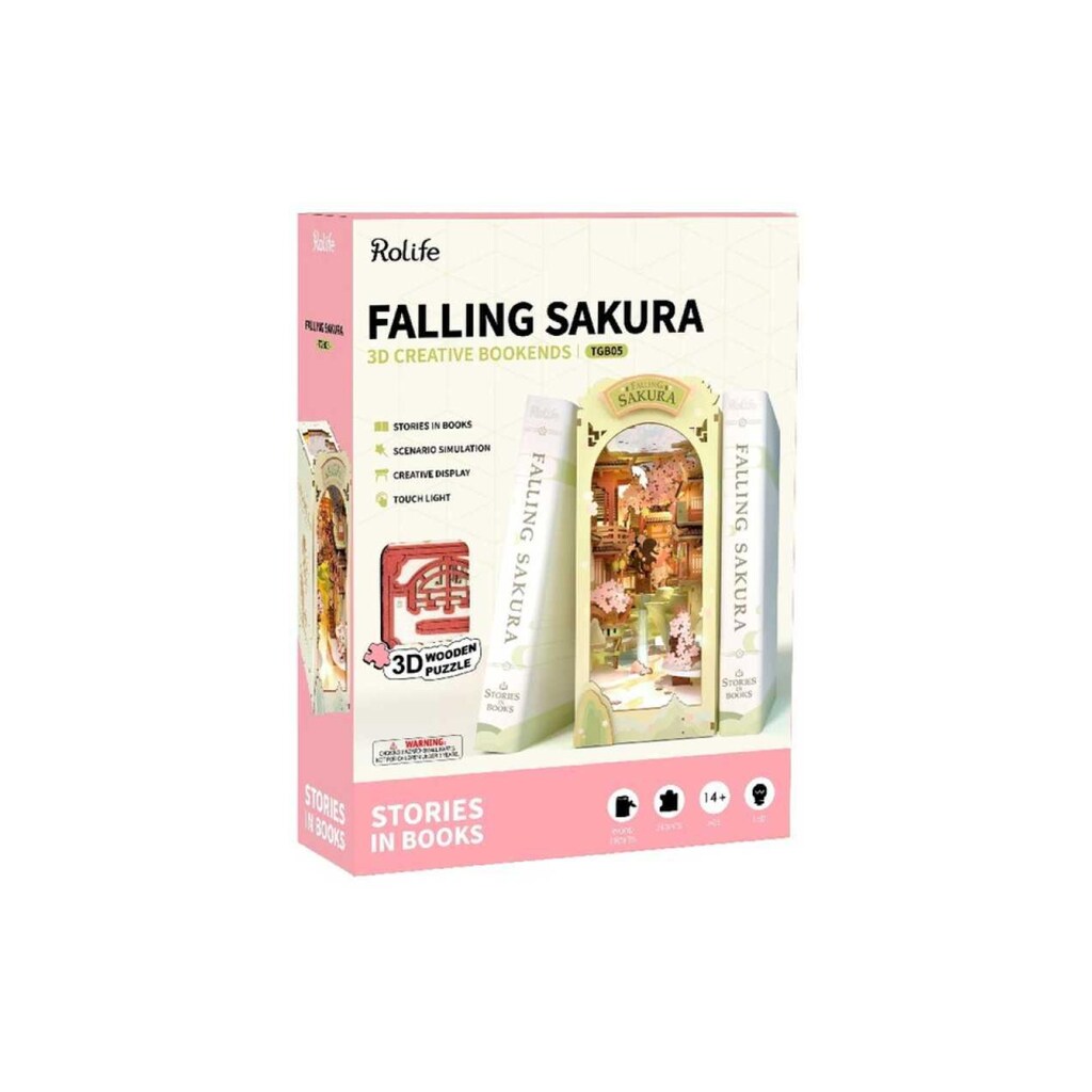 Puzzle »RoboTime Book Nook Falling Sakura«, (240 tlg.)