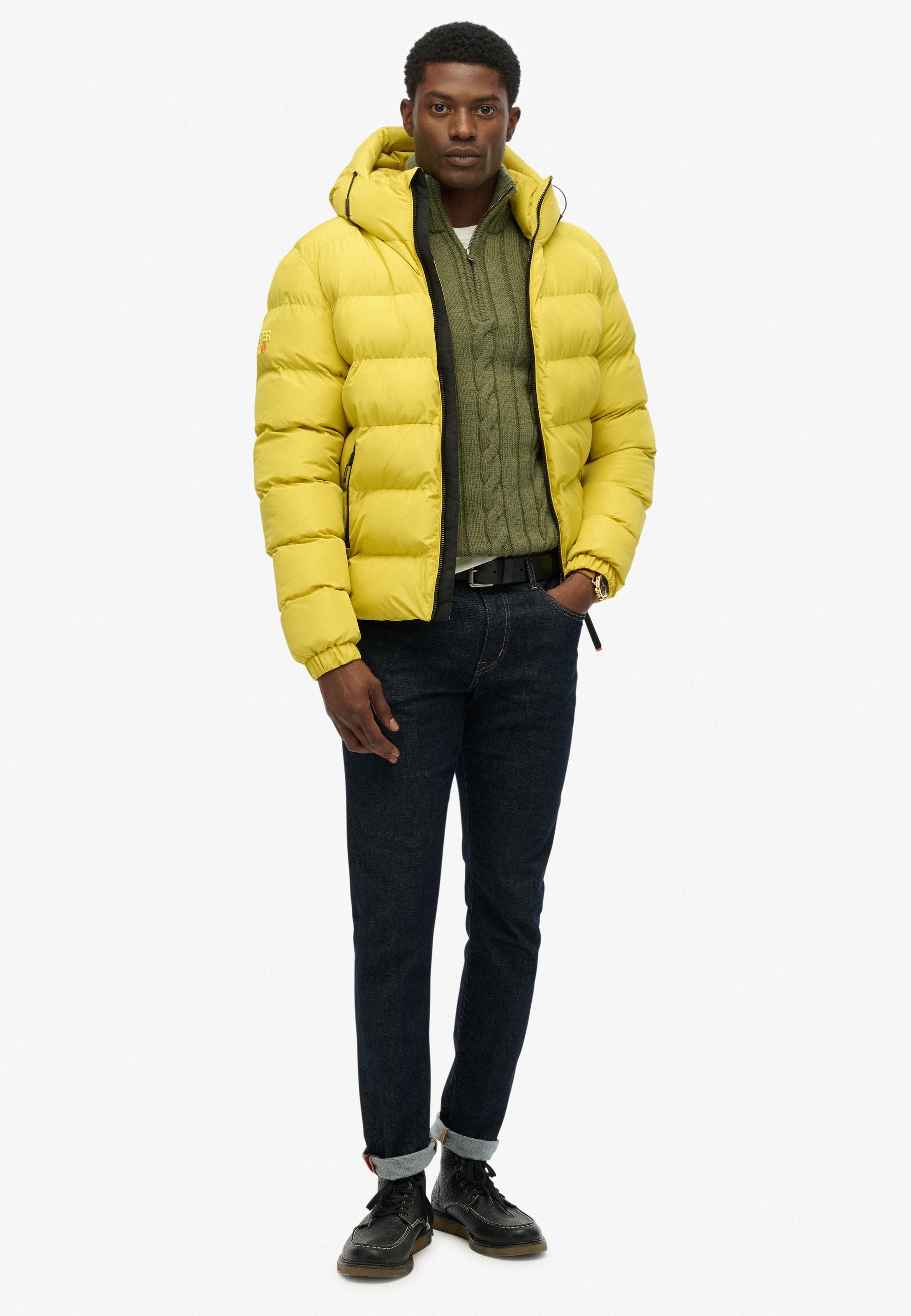 Superdry Steppjacke »HOODED SPORTS PUFFER JACKET«, mit Kapuze
