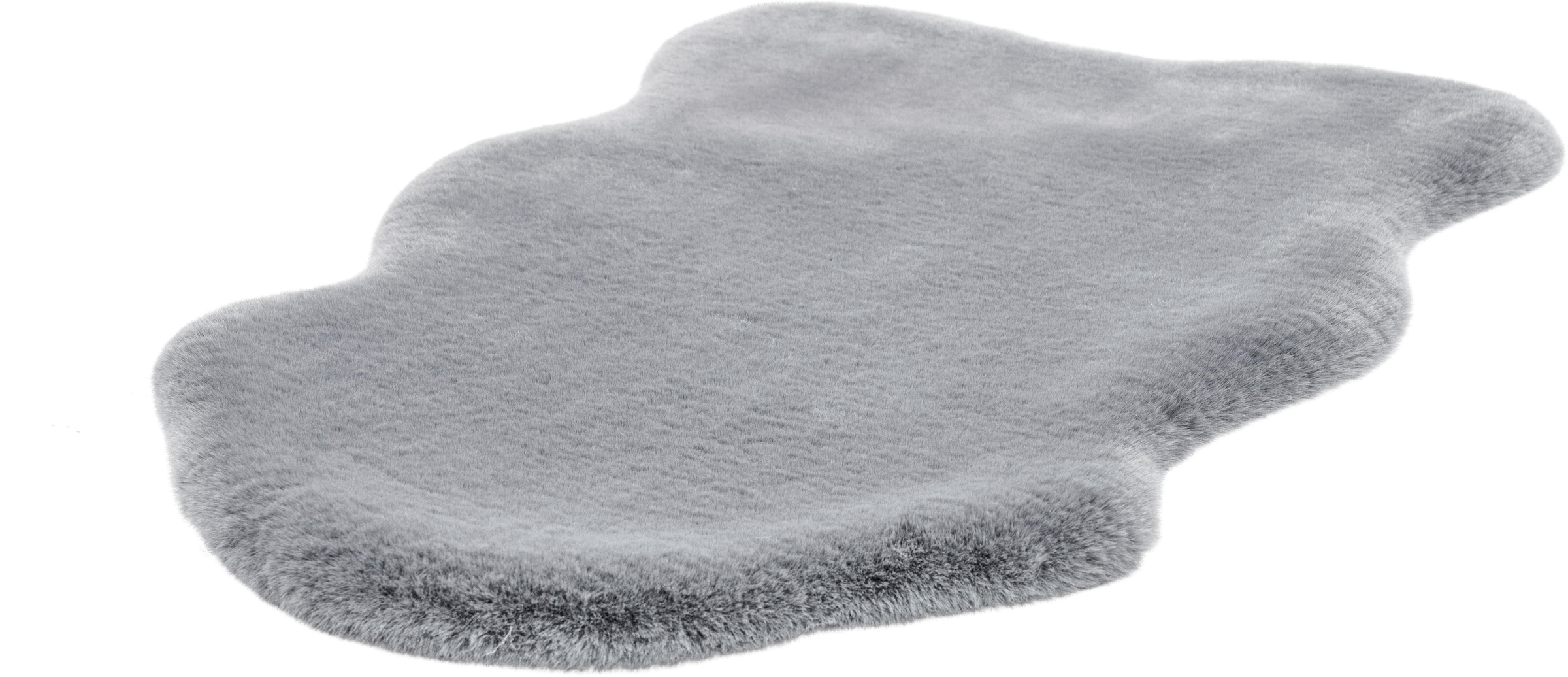 calo-deluxe Fellteppich »Vogesen 200«, fellförmig, 35 mm Höhe, handgetuftet, Kunstfell, Wohnzimmer