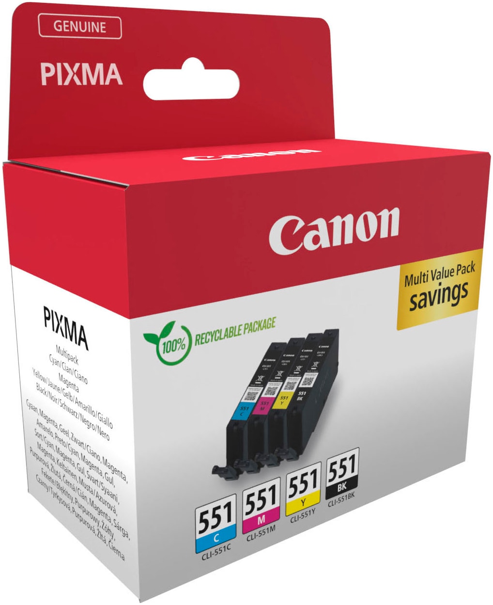 Canon Tintenpatrone »CLI-551 C/M/Y/BK Multipack«