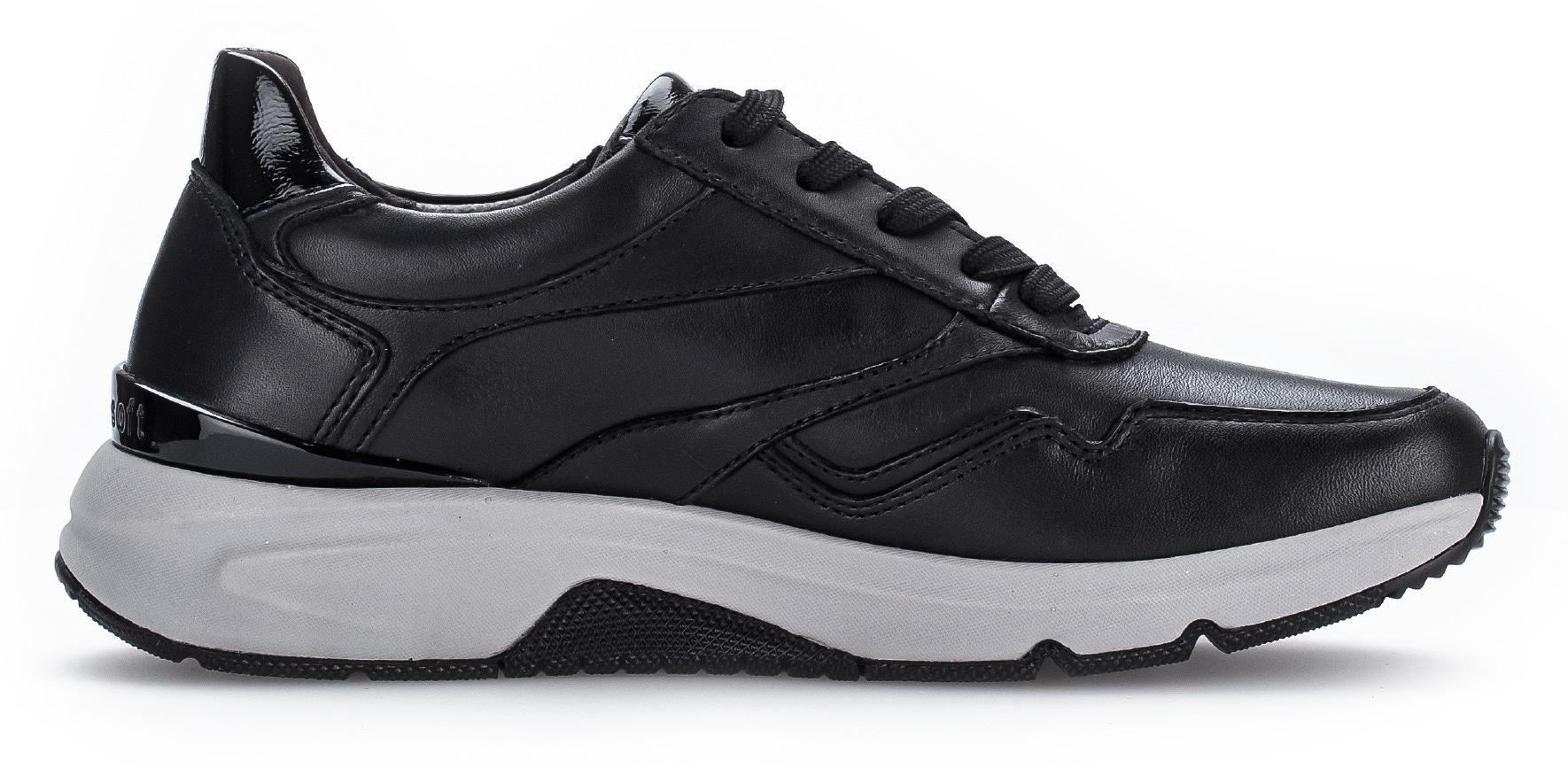 Gabor Rollingsoft Keilsneaker, Freizeitschuh, Halbschuh, Schnürschuh, Logoschriftzug an der Ferse