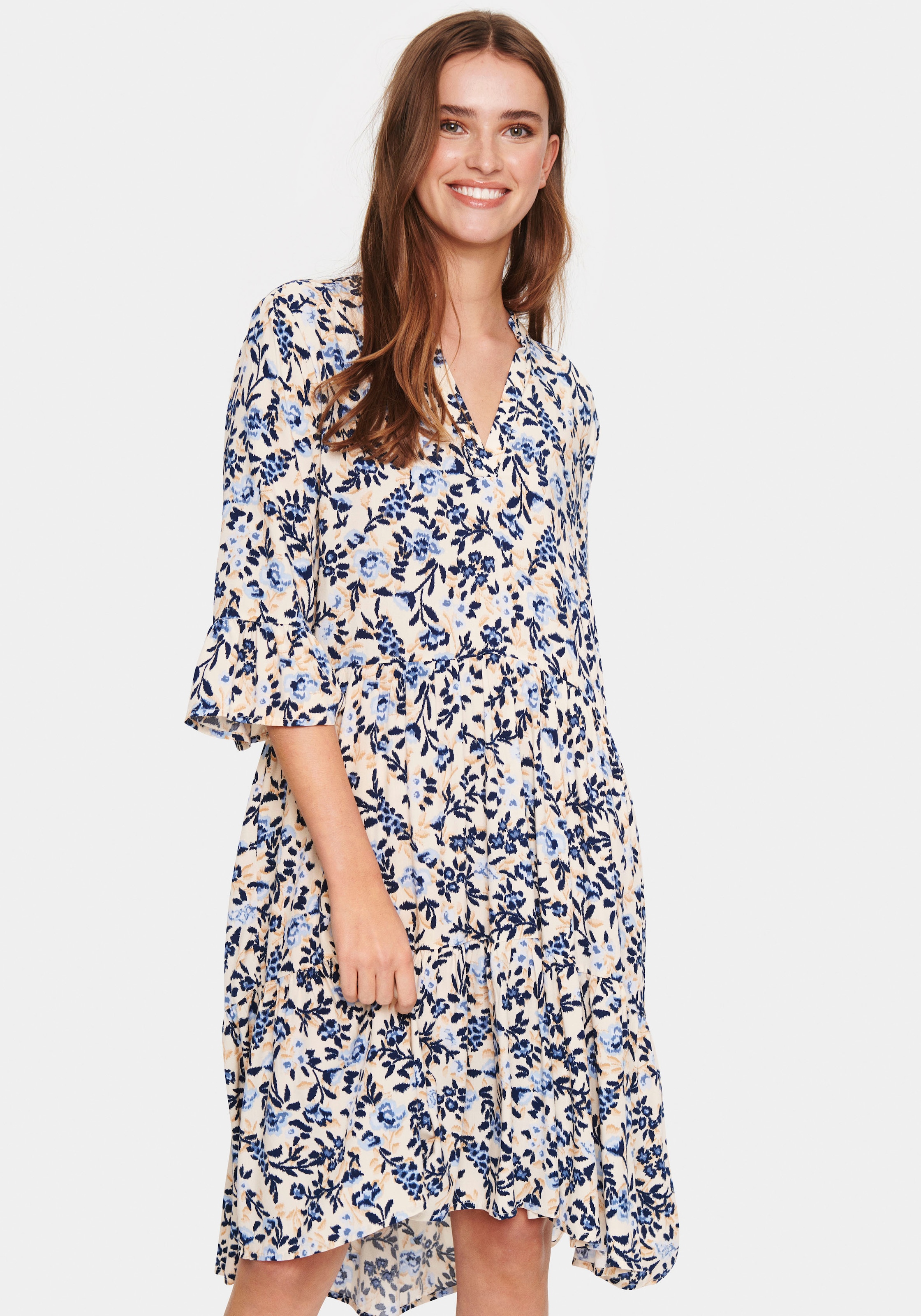 Saint Tropez Sommerkleid »EdaSZ Dress«, | online Jelmoli-Versand und mit kaufen 3/4 Volant Ärmel