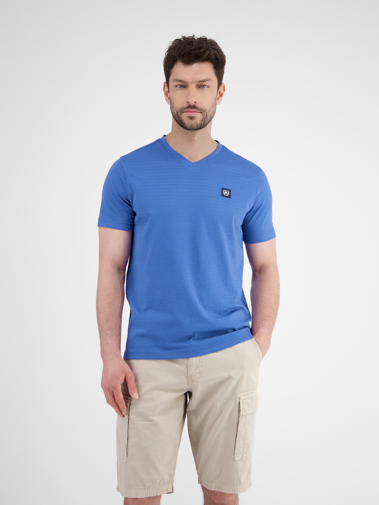 LERROS T-Shirt »LERROS Herren T-Shirt mit V-Ausschnitt«