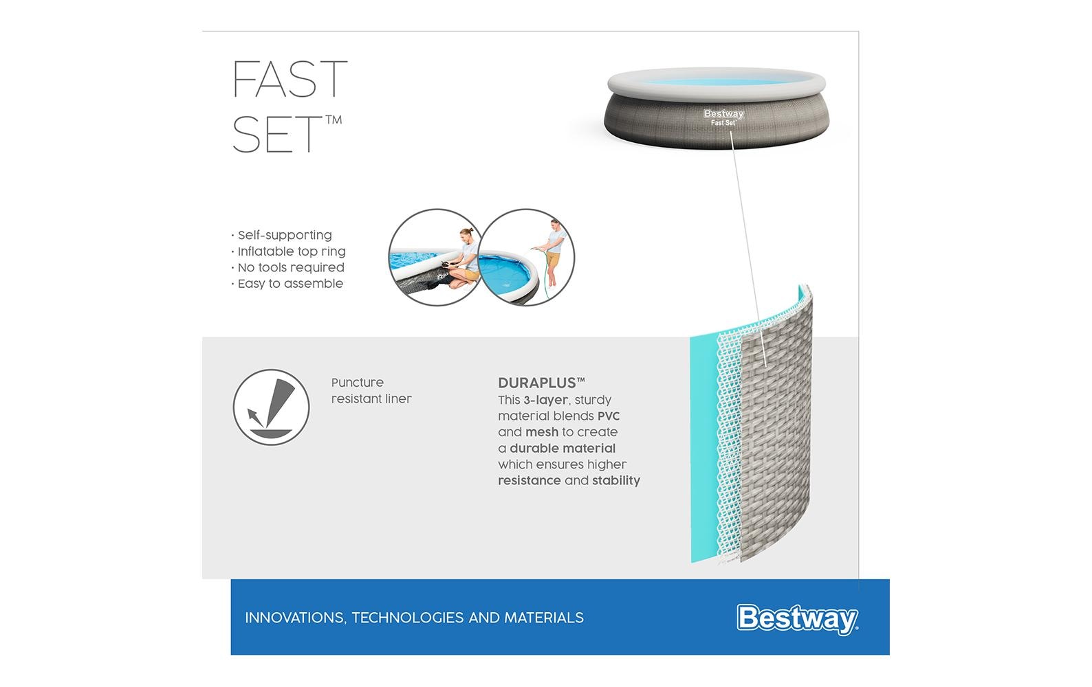 Bestway Pool »Fast Set Ø 366 x 76 cm«