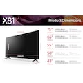 Sony LCD-LED Fernseher »KD-50X81K«, 126 cm/50 Zoll, 4K Ultra HD, Google TV-Smart-TV