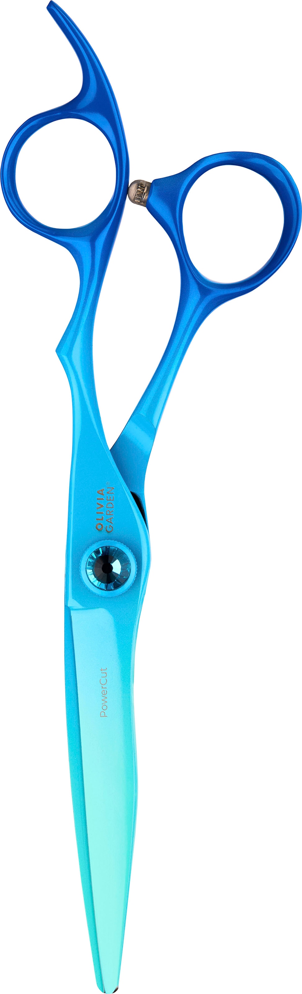 OLIVIA GARDEN Haarschere »PowerCut Rainbow Blue 6,25 Zoll«, (Set, 2 tlg.), Haarschere und Modellierschere