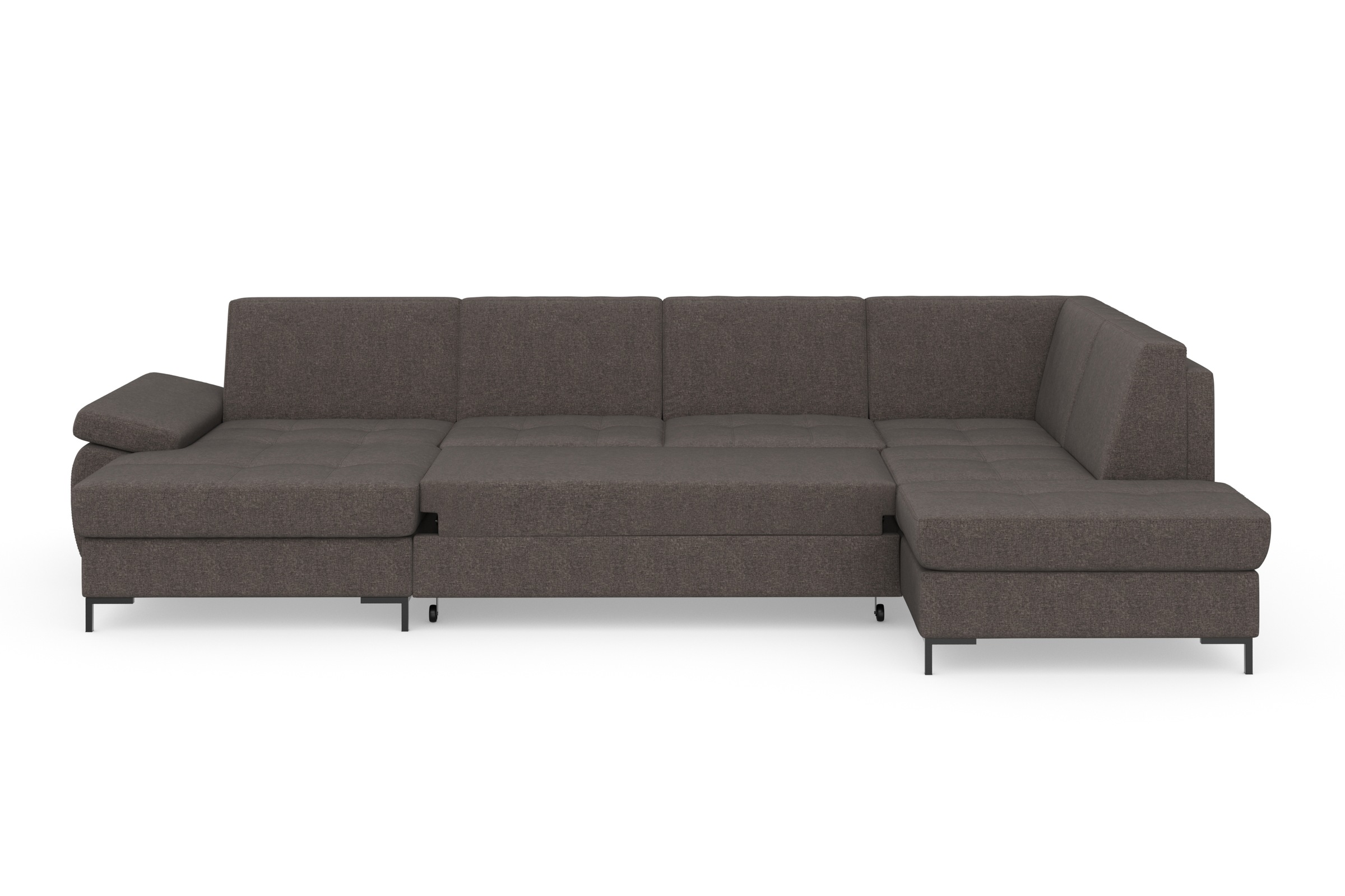 DOMO collection Wohnlandschaft »Capelo U-Form«, mit Armteilverstellung, wahlweise mit Bettfunktion, Federkern