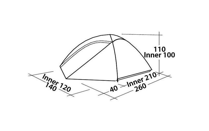 easy camp Kuppelzelt »Meteor 200«, 5 Personen