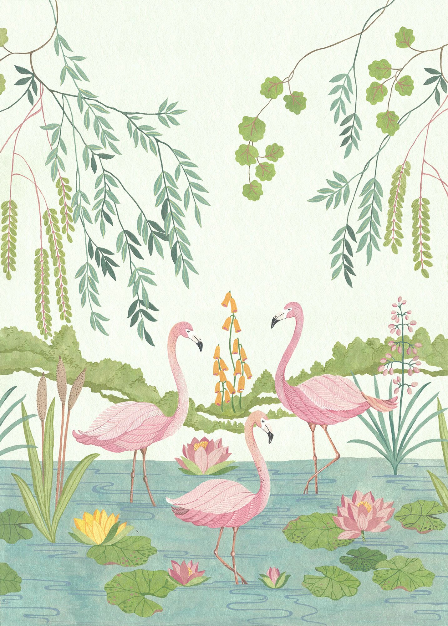 ✵ Komar Vliestapete »Flamingo Vibes«, 200x280 cm (Breite x Höhe) online  bestellen | Jelmoli-Versand