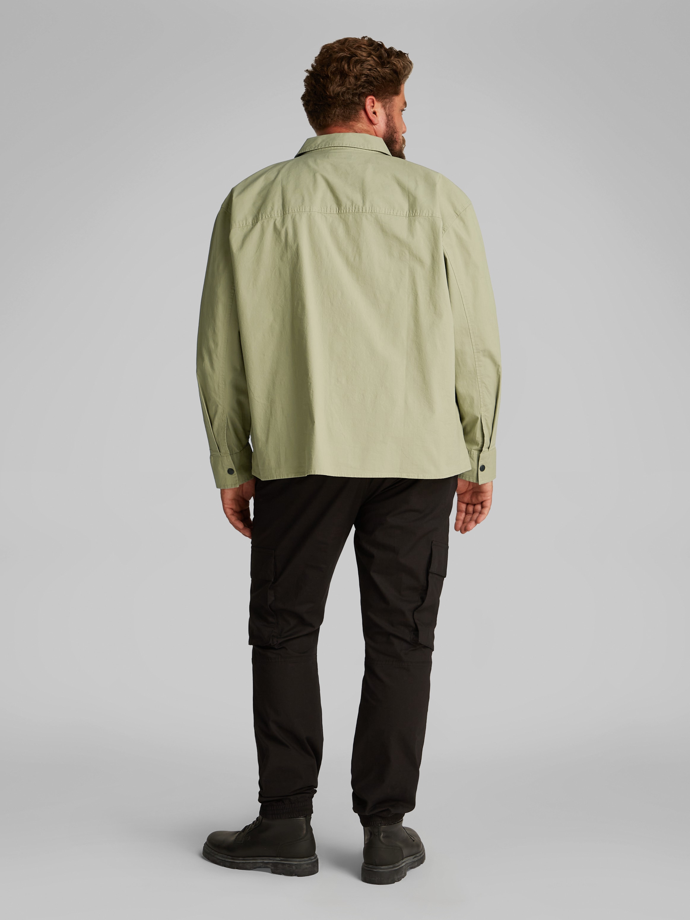 Calvin Klein Jeans Plus Langarmhemd »PLUS CARGO OVERSHIRT«, in grossen Grössen