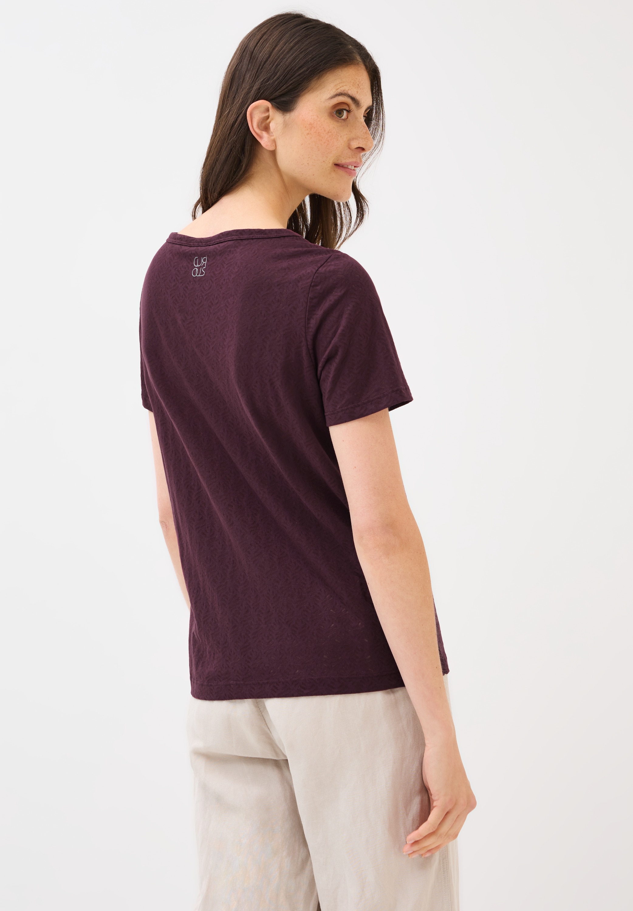 Cecil T-Shirt, in Ausbrenner-Optik mit Wording