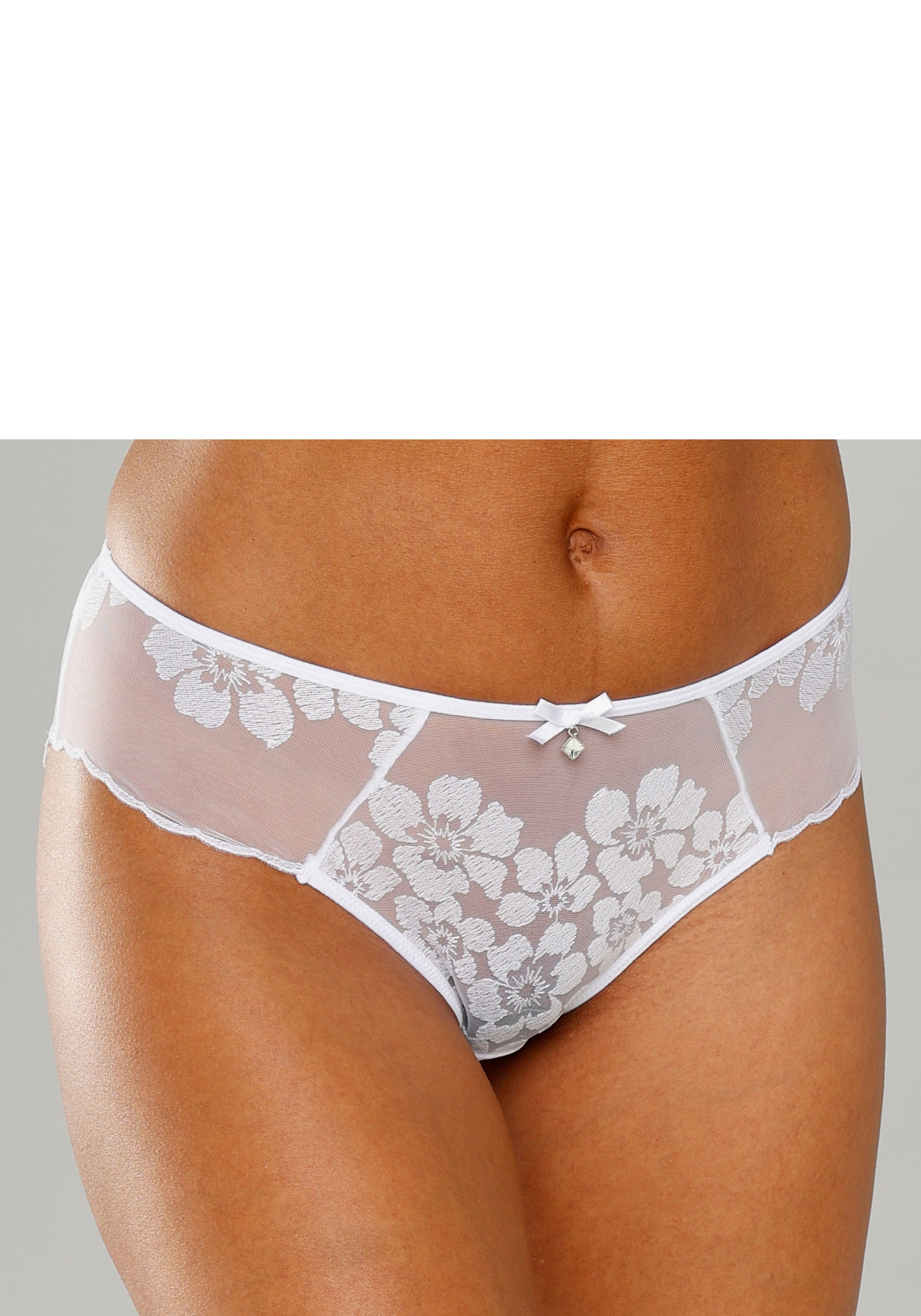 LASCANA Belle Affaire Slip, leicht transparenter Stickerei Spitze