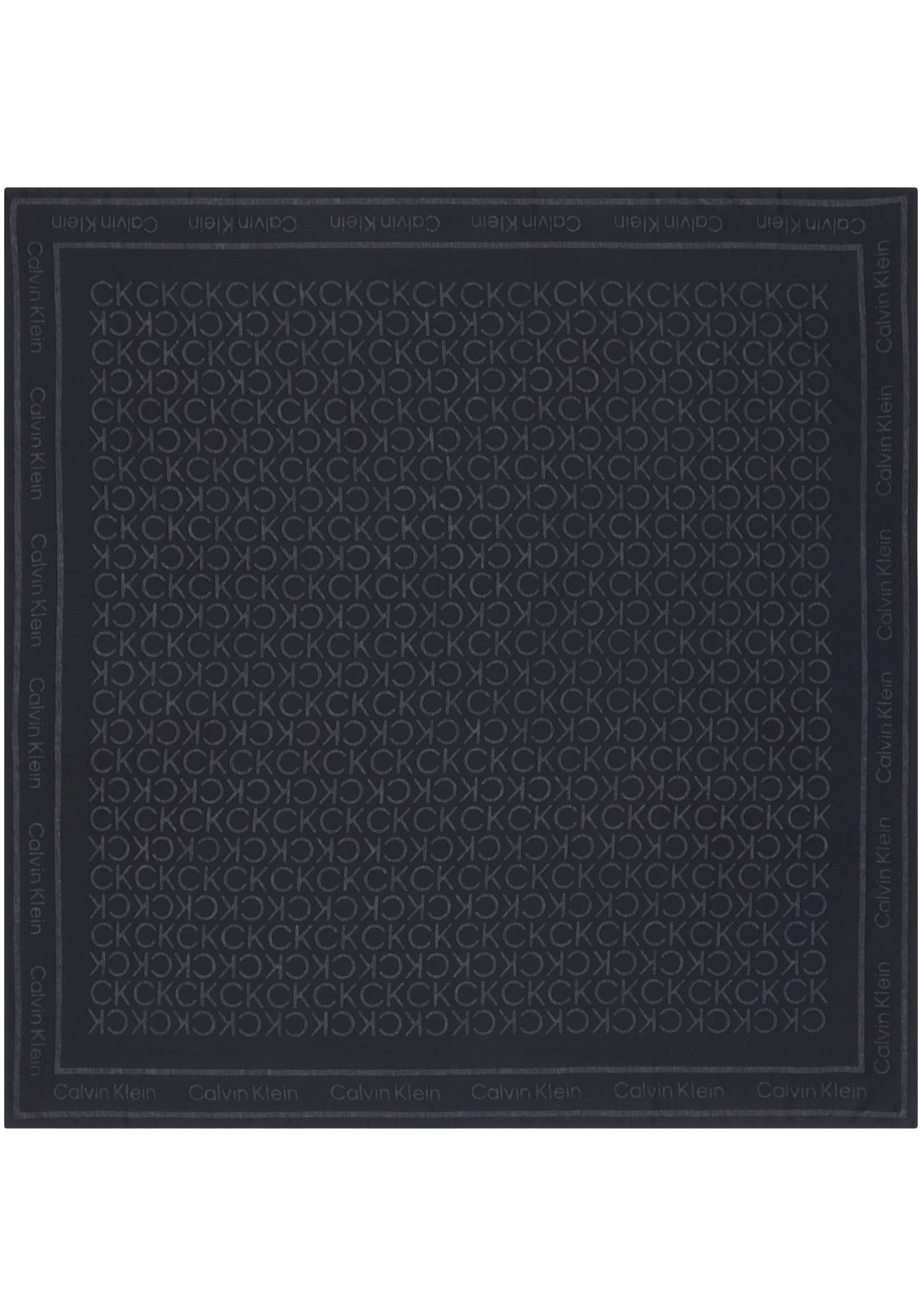 Calvin Klein Schal »BURNOUT MONOGRAM SCARF«, CK-Muster, Quadratisches Format