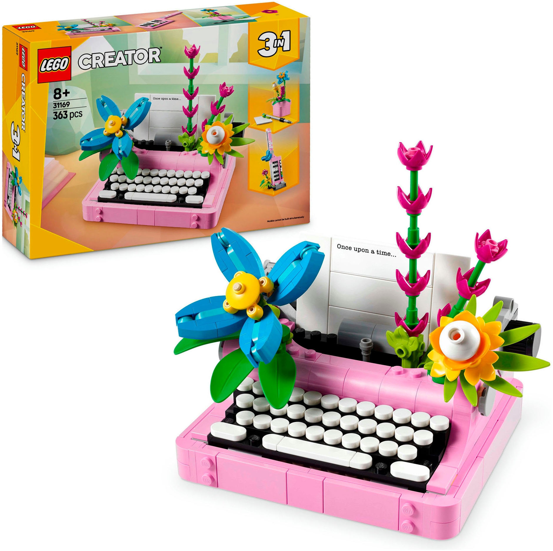 LEGO Konstruktionsspielsteine "Schreibmaschine mit Blumen (31169), LEGO Creator" Made in Europe