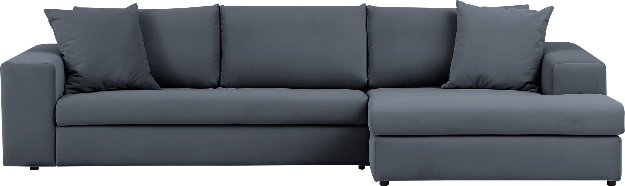 andas Ecksofa »SLEETLAND XXL in Samtvelours oder Vintage-Leder-Optik, L-Form,«, besonders gross und bequem