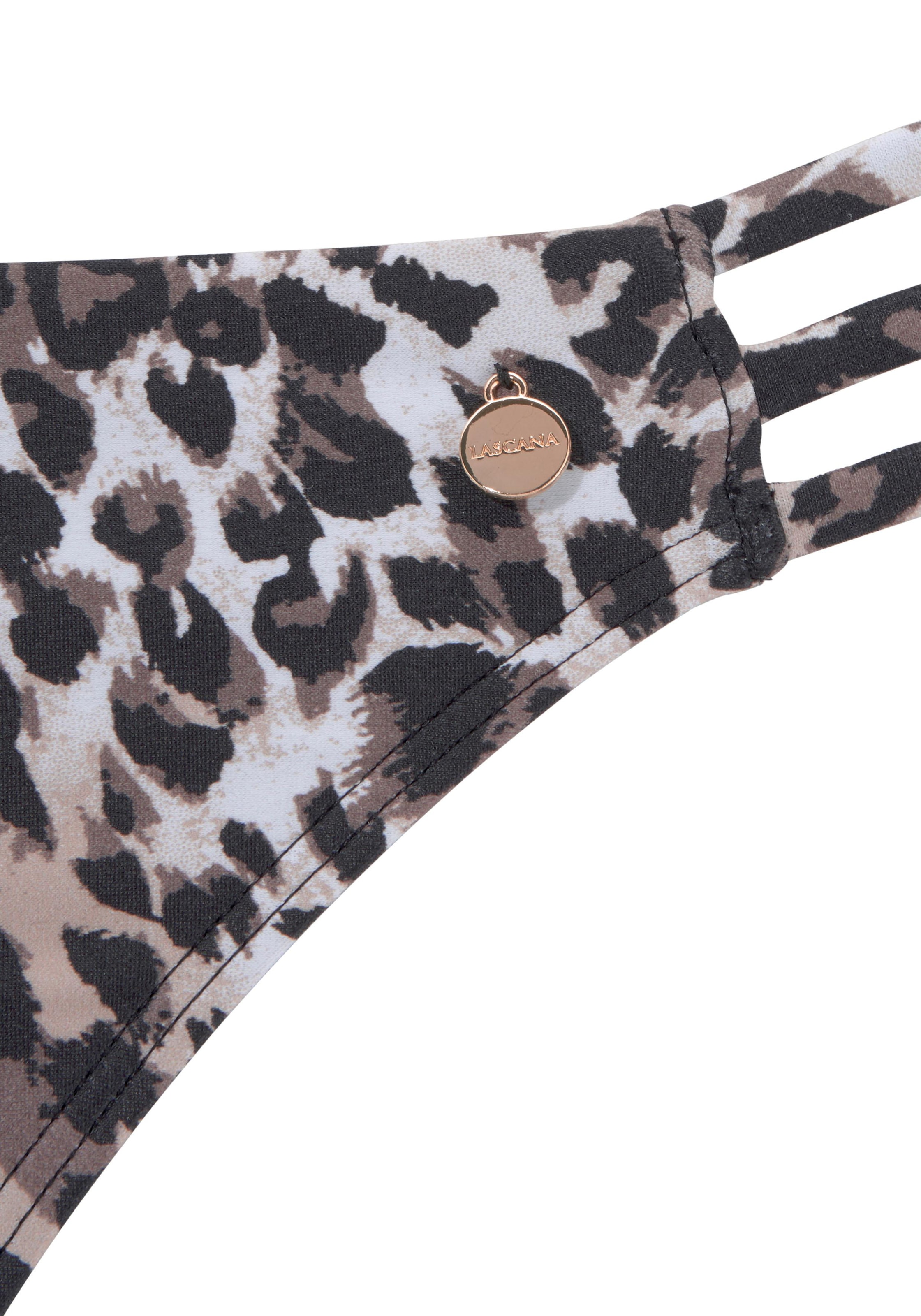 LASCANA Triangel-Bikini, mit Leo-Print und Push-Up-Effekt