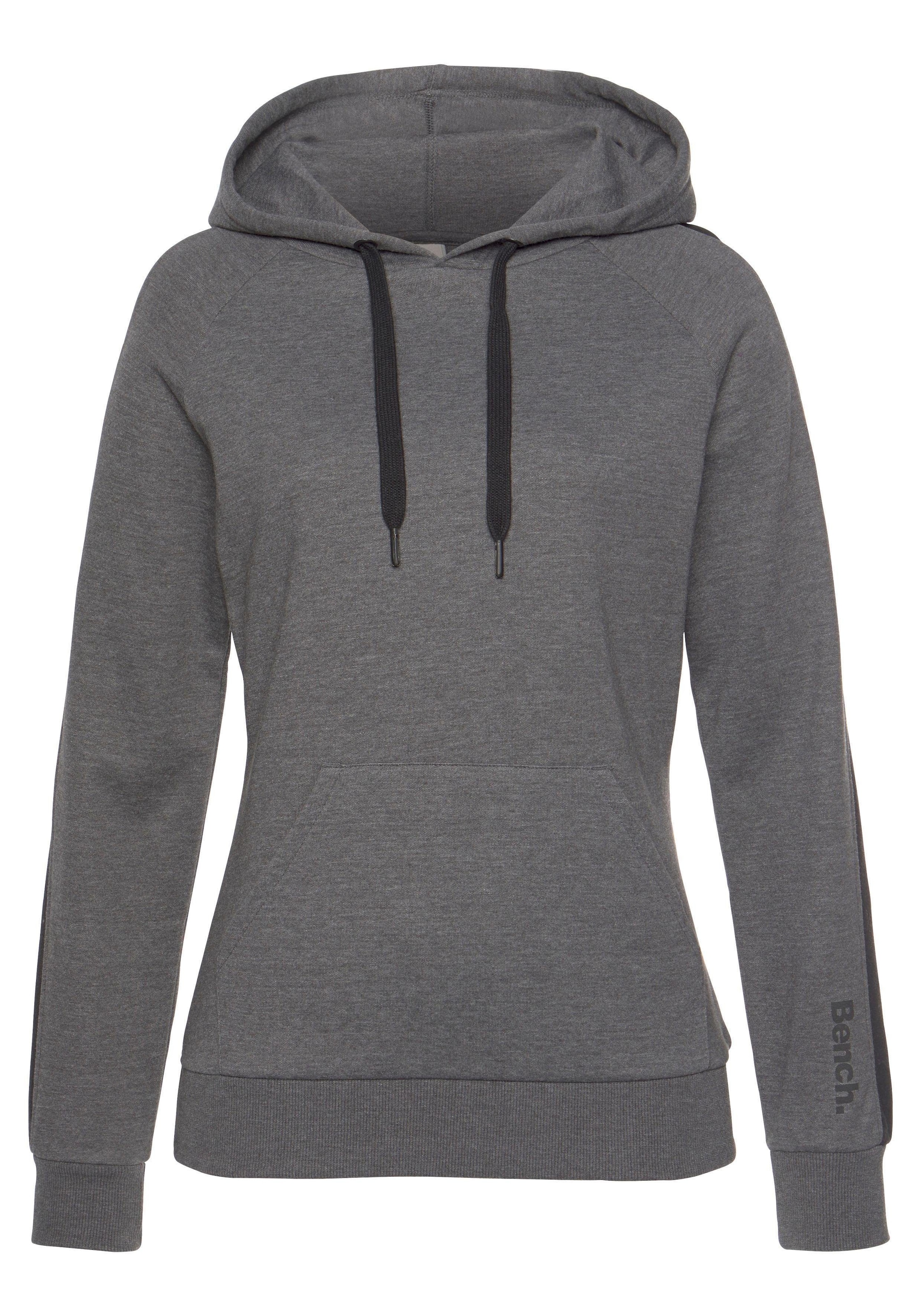 Bench. Loungewear Kapuzensweatshirt, mit Seitenstreifen und Kängurutasche, Loungewear