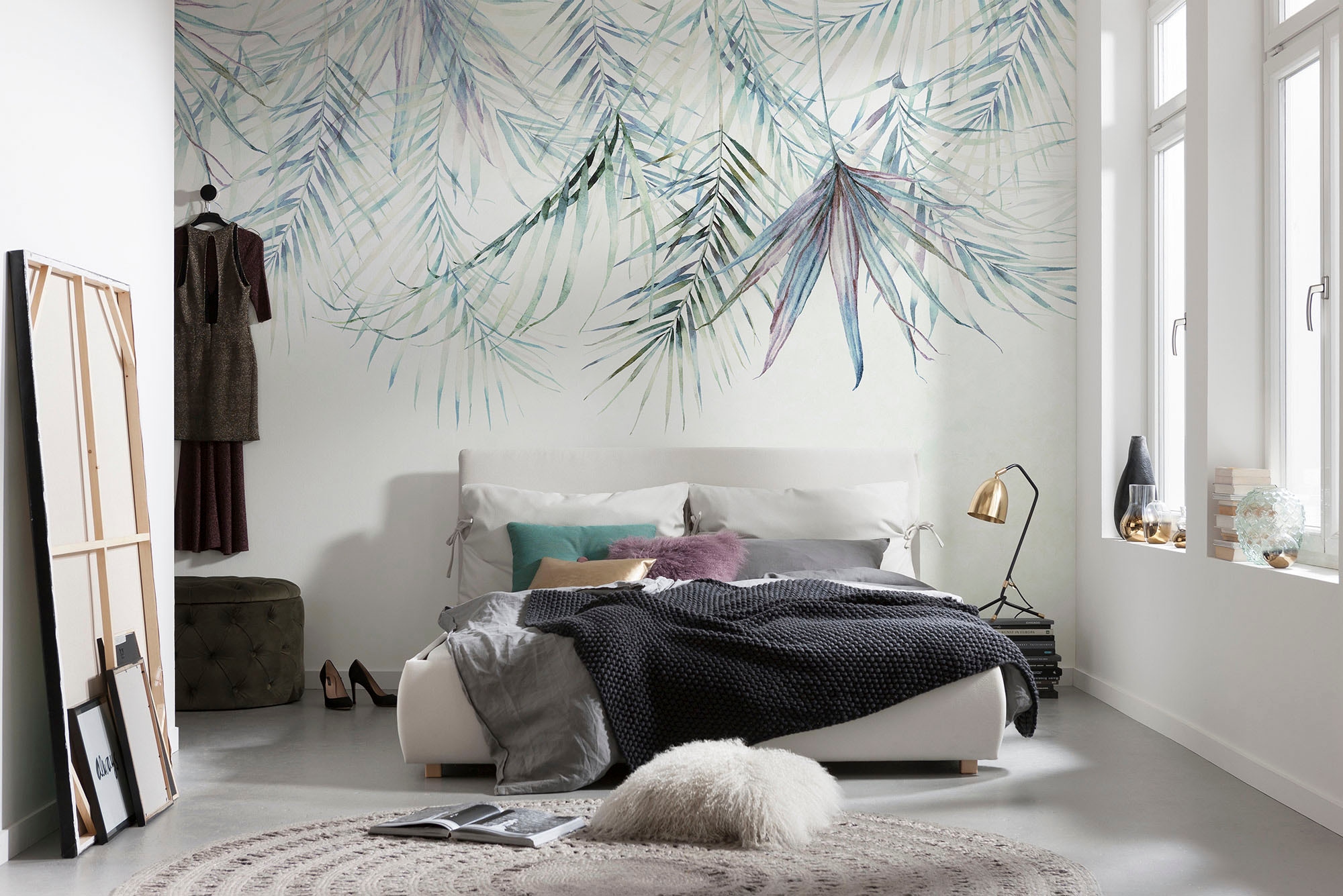 Komar Vliestapete »Digitaldruck Vlies - Palm Spring - Grösse 350 x 250 cm«, bedruckt, Wohnzimmer, Schlafzimmer