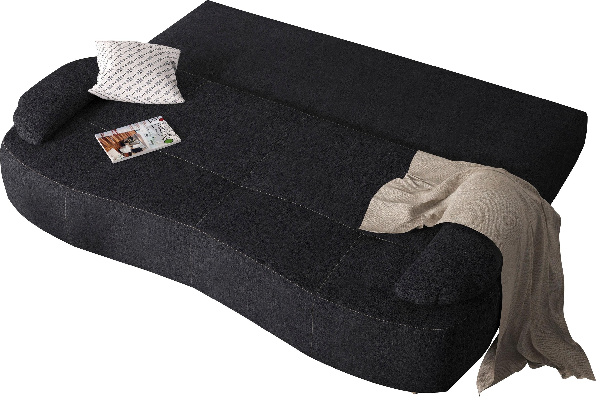 Home affaire Schlafsofa »Alina«, mit Bettfunktion und Bettkasten, Federkern, losen Kissen