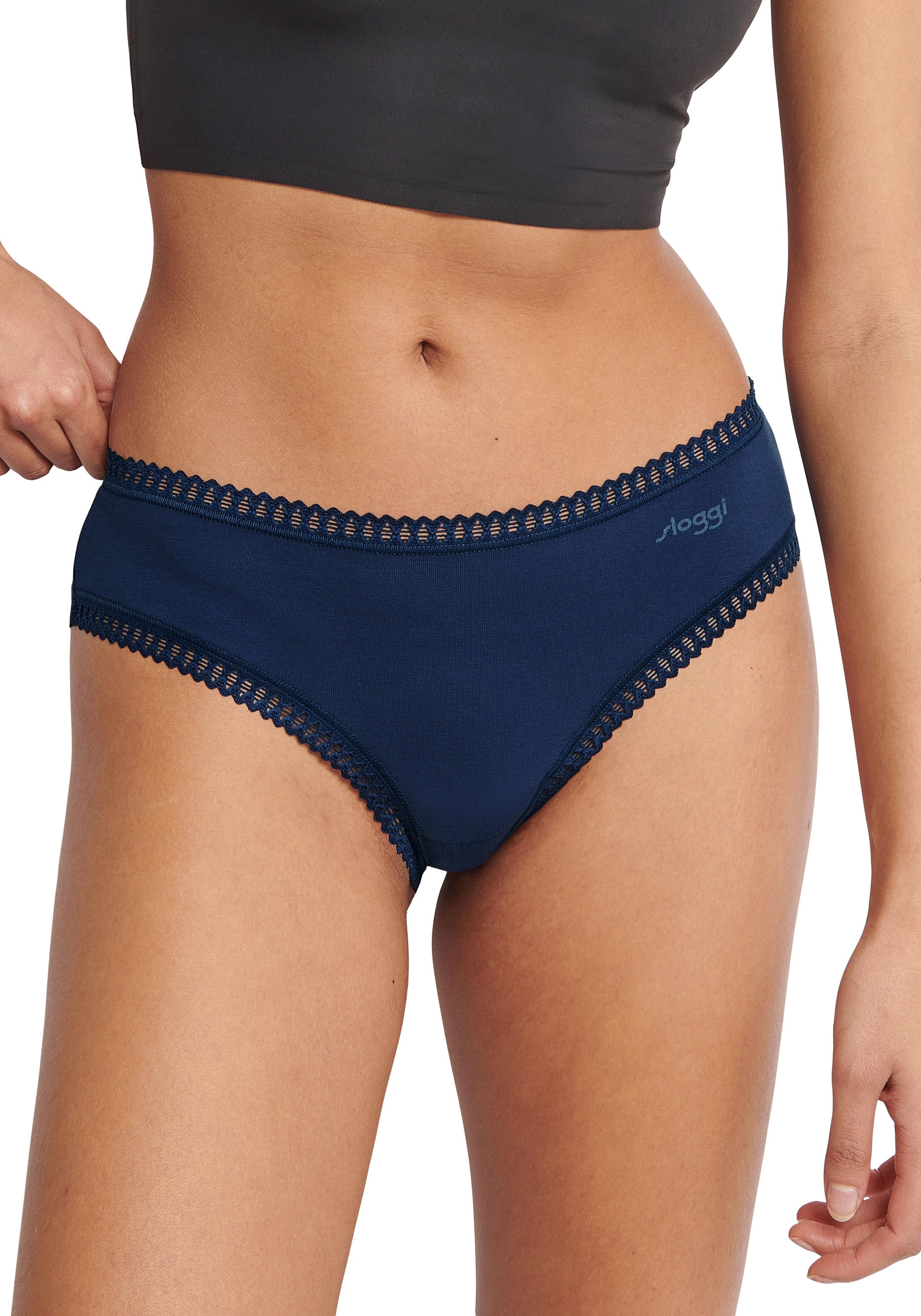 sloggi Slip »GO Crush Hipster C3P«, (3er Pack), mit Spitzendetails
