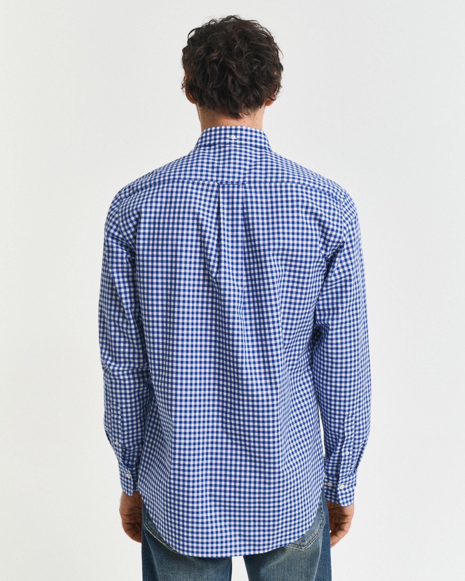 Gant Langarmhemd »REG POPLIN GINGHAM SHIRT«, mit Logostickerei auf der Brust