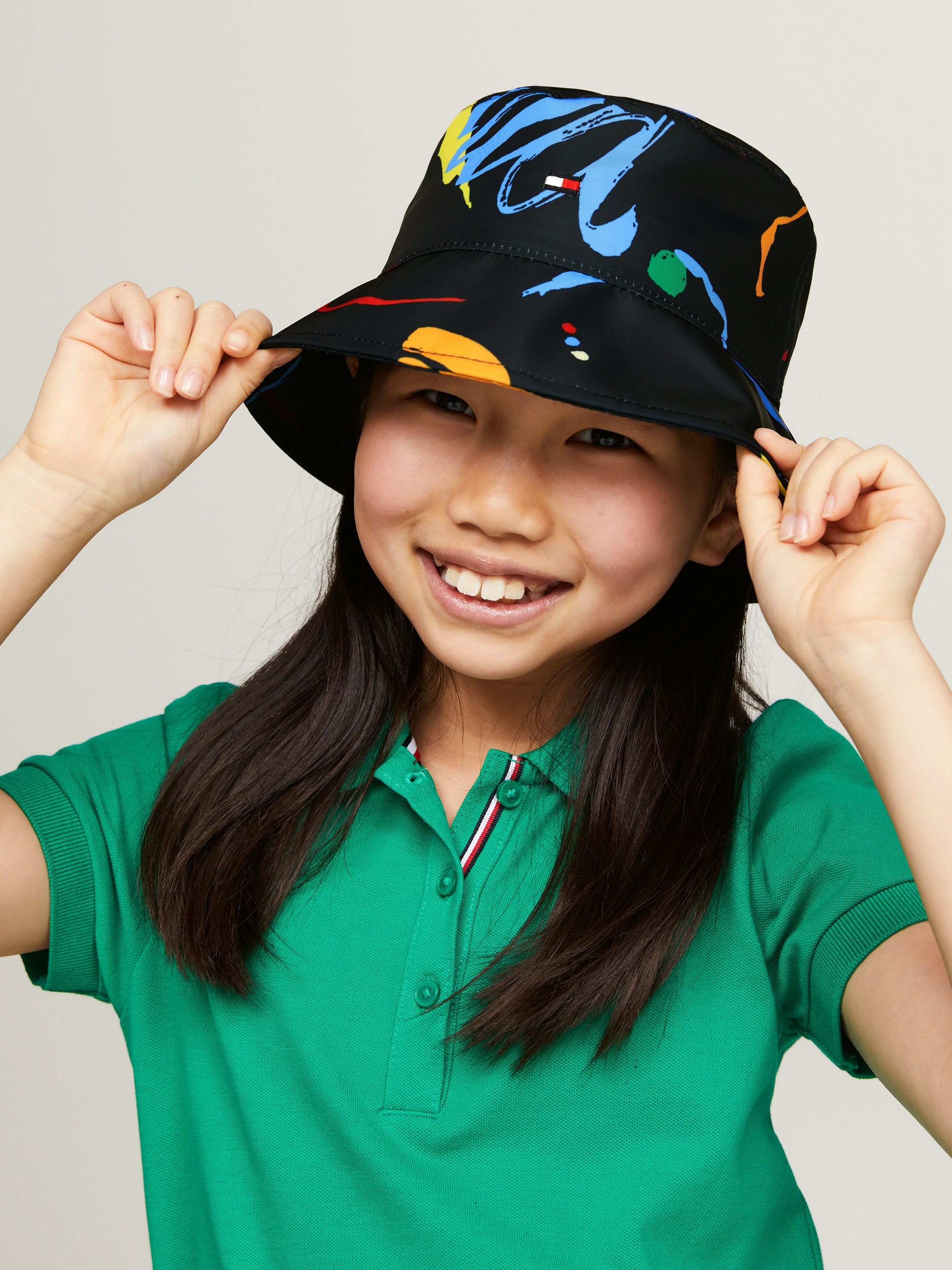 Tommy Hilfiger Sonnenhut »SMALL FLAG AOP BUCKET HAT«, für Kinder bis 16 Jahre