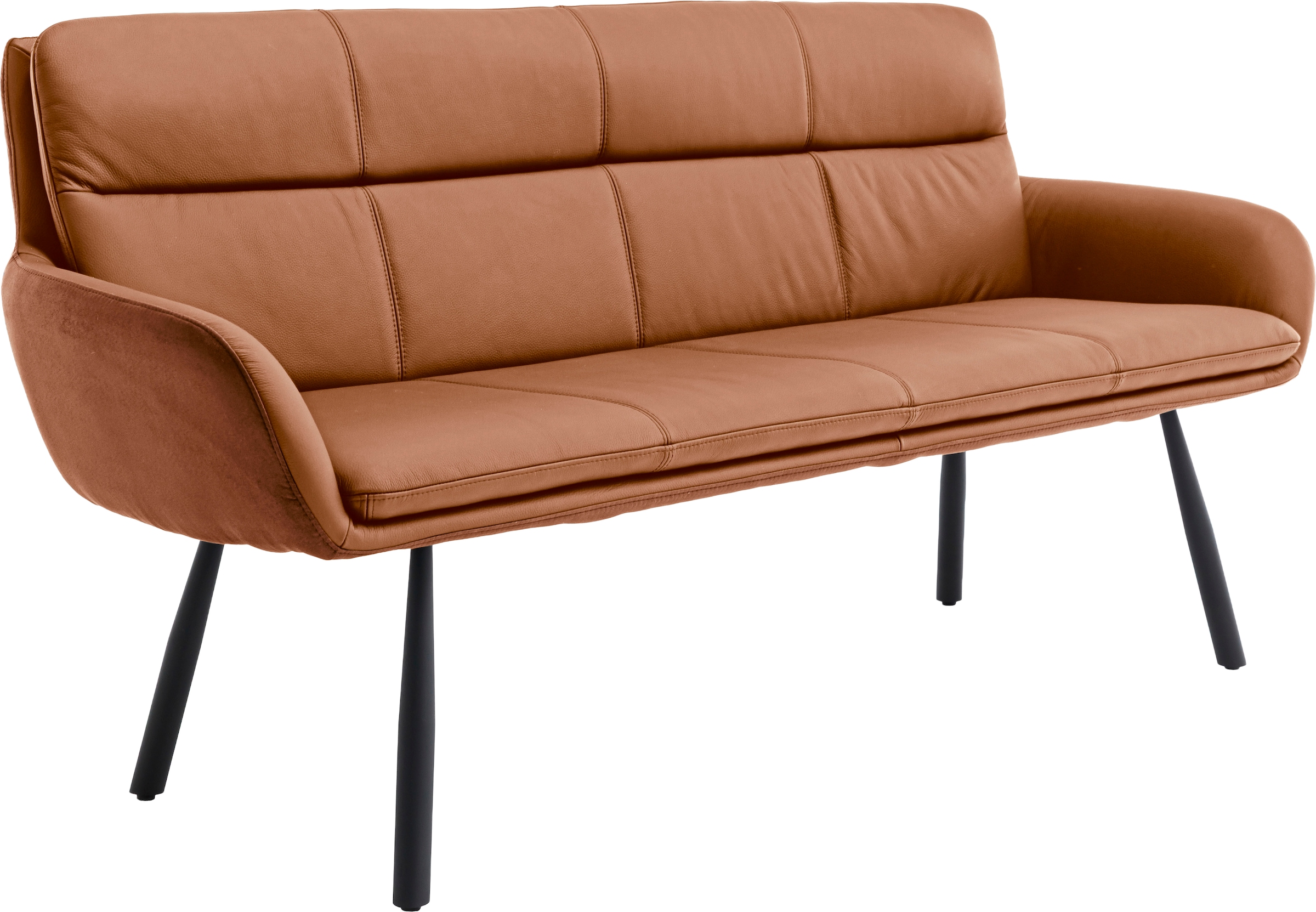Stolkom Sitzbank "Amy Sitzbank B/H/T 180x88x68 cm" 1 Stk. tlg. Breite 180cm, Echtlederbezug