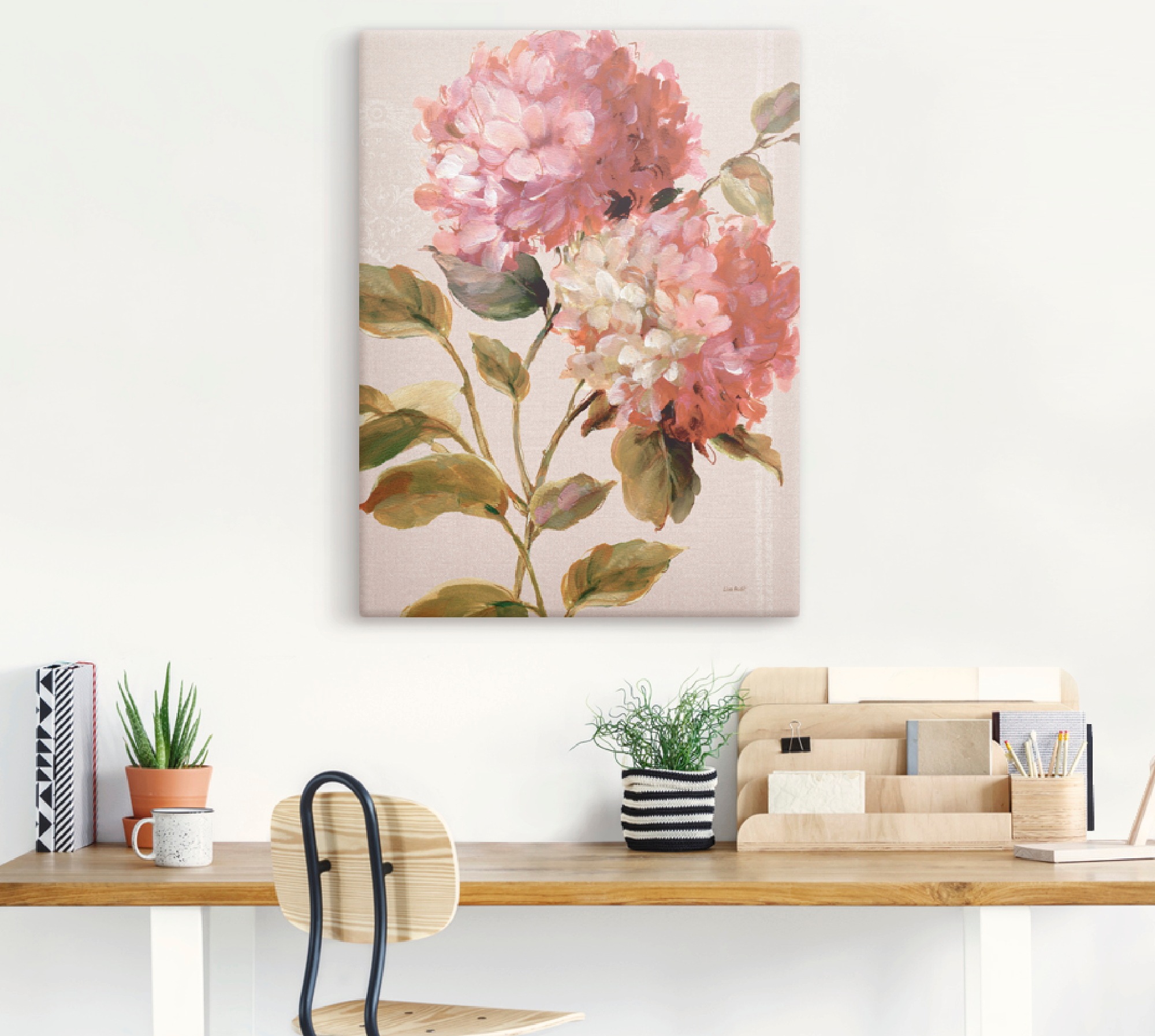 Artland Wandbild »Harmonische Hortensien«, Blumen, (1 St.), als Leinwandbild, Poster in verschied. Grössen