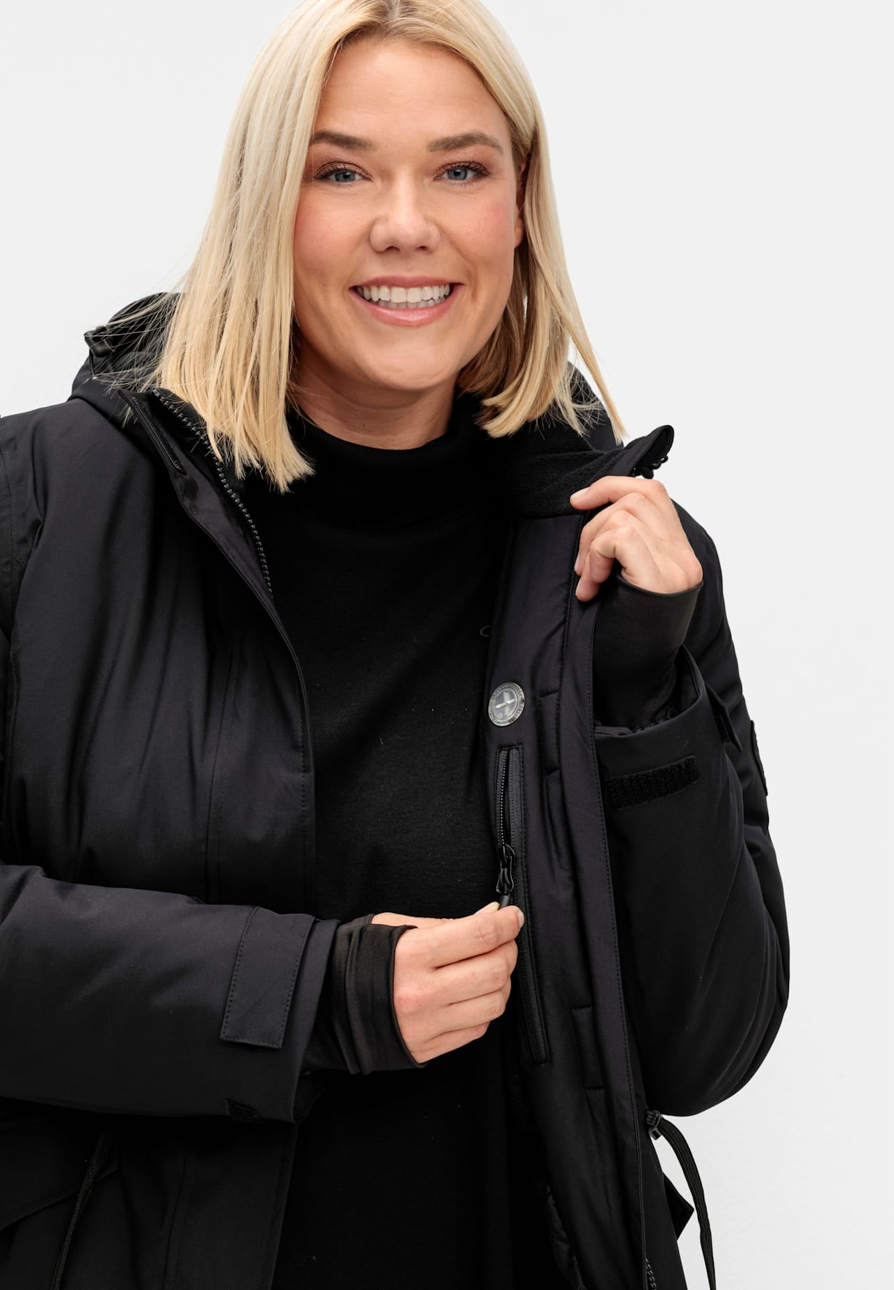 Sheego Funktionsjacke, mit Kapuze