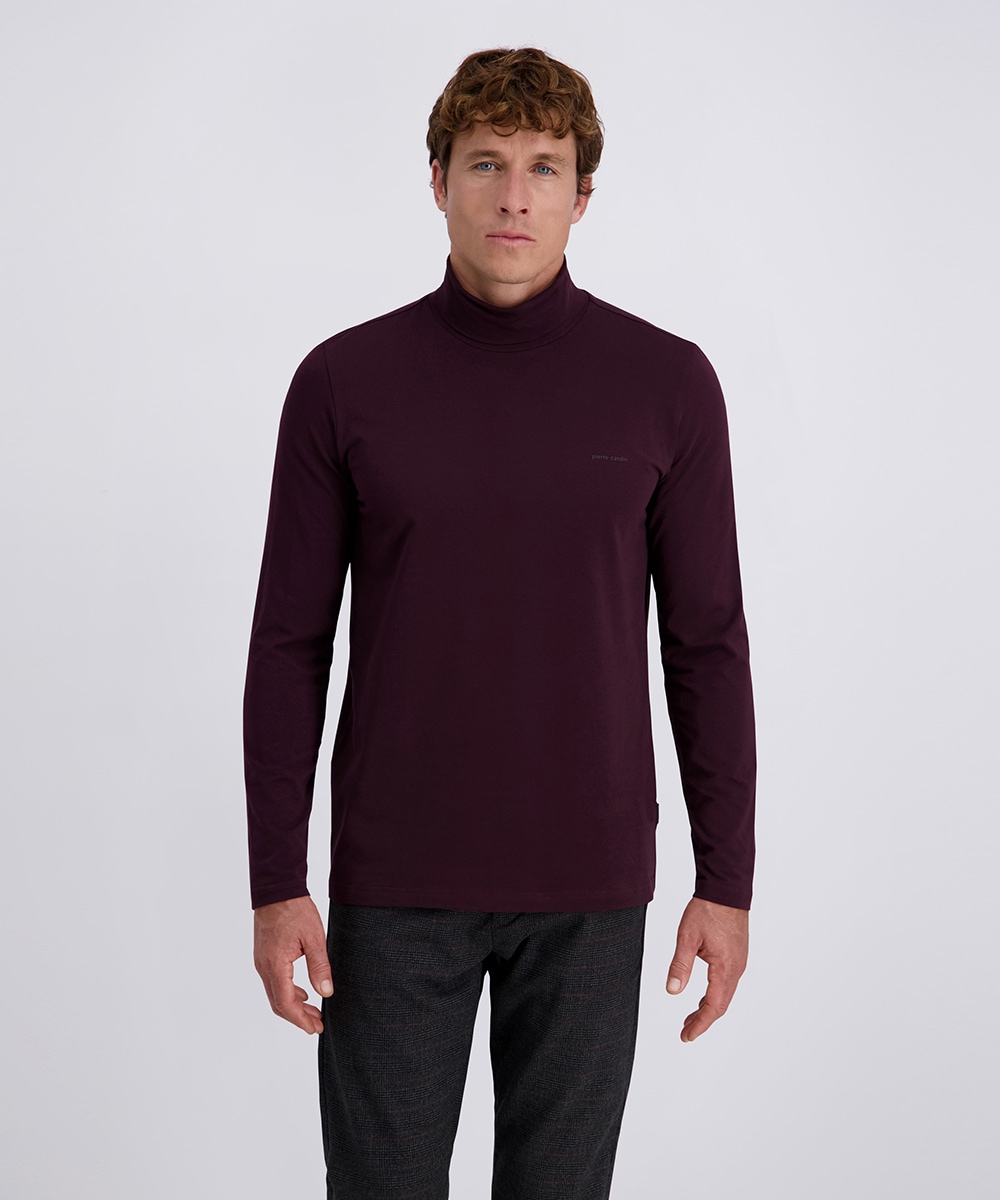 Pierre Cardin Rollkragenshirt unifarben, Baumwolle mit Stretch