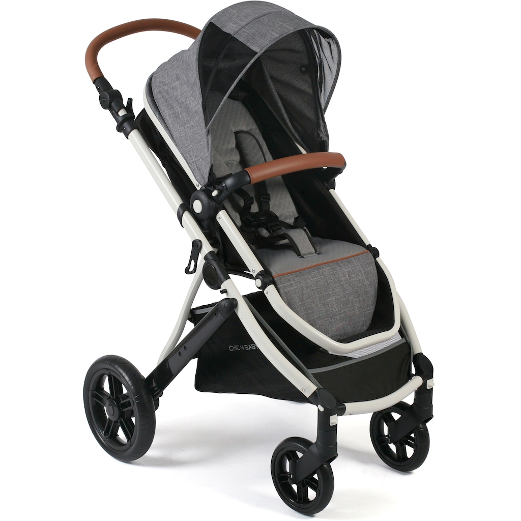 CHIC4BABY Kombi-Kinderwagen »Torre, Melange Grau«, 15 kg