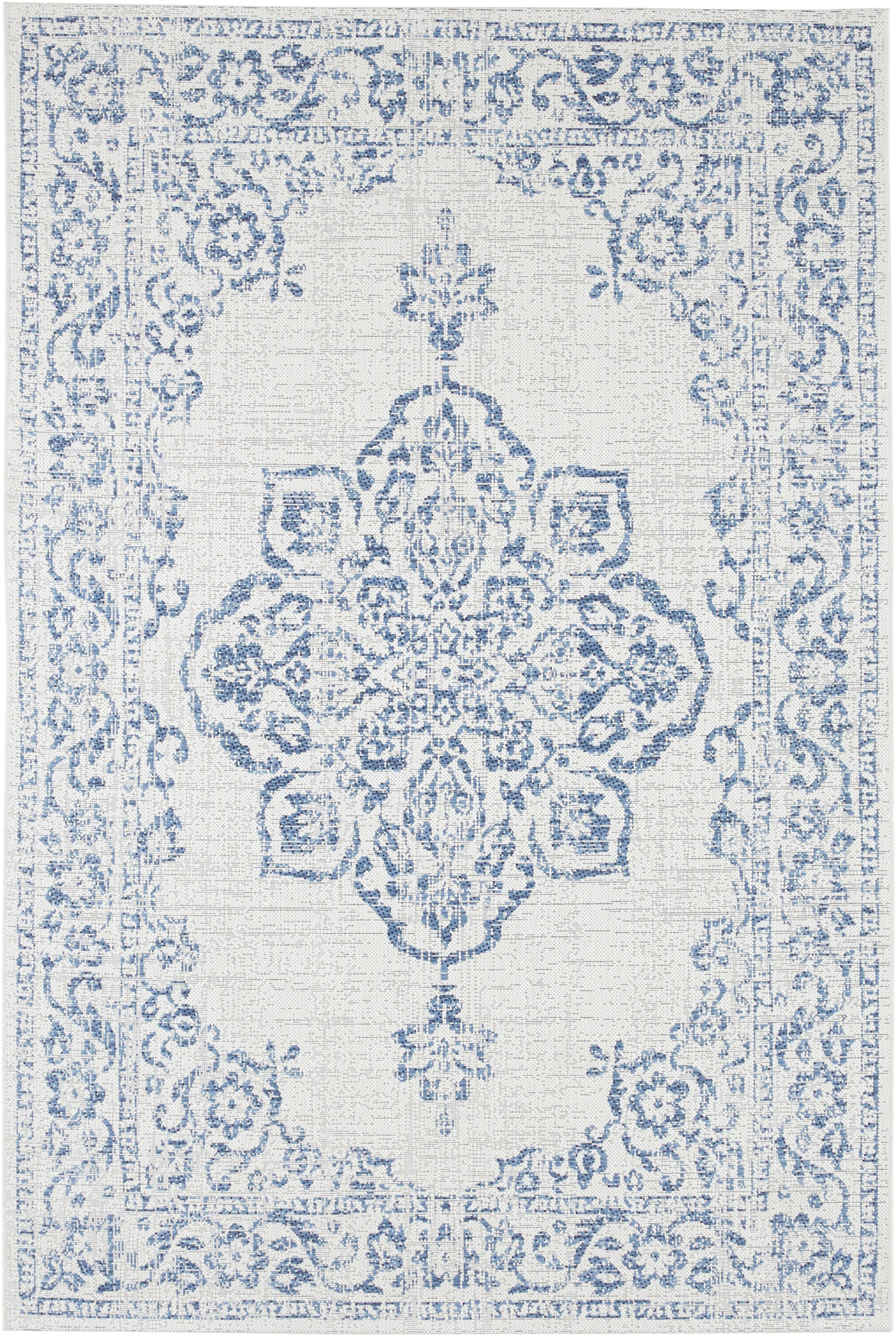 NORTHRUGS Teppich »Tilos«, rechteckig, 8 mm Höhe, In- & Outdoor, Kurzflor, Orientalisch, Vintage, Wohnzimmer, Garten