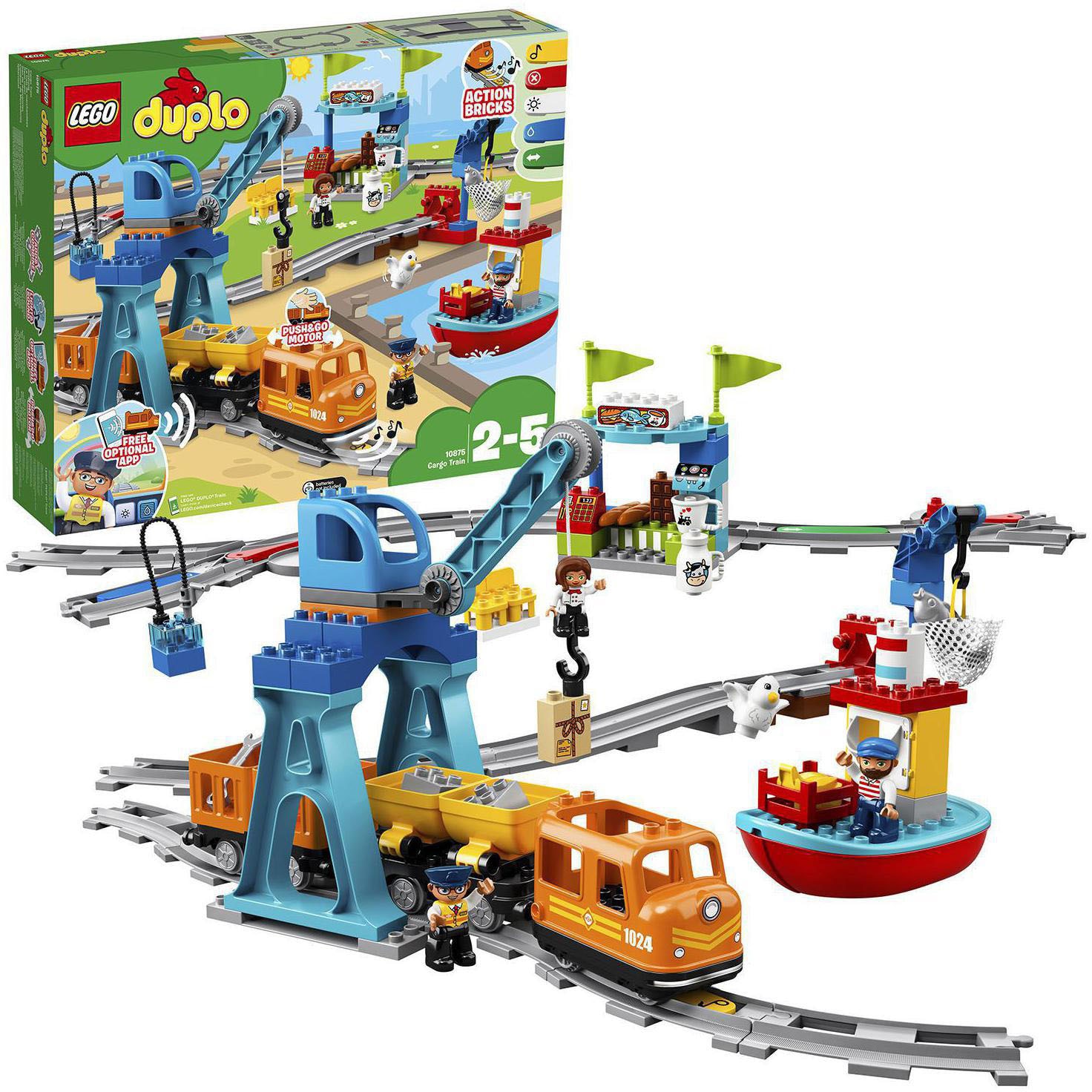 Konstruktionsspielsteine »Güterzug (10875), LEGO® DUPLO® Town«, (105 St.)