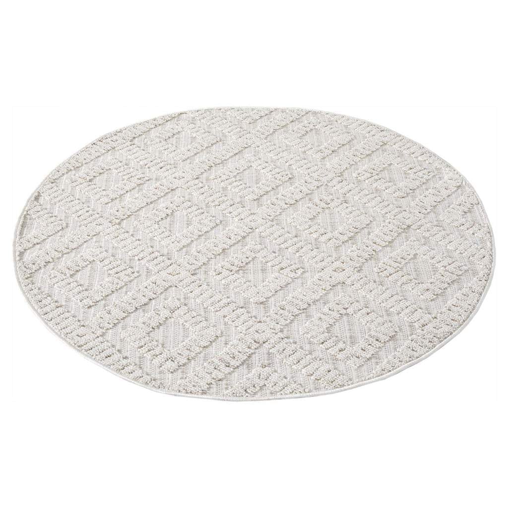 Carpet City Teppich »CLASICO 8927«, rund, 11 mm Höhe, Kurzflor, Hochtief-Muster, Boho, Wohnzimmer