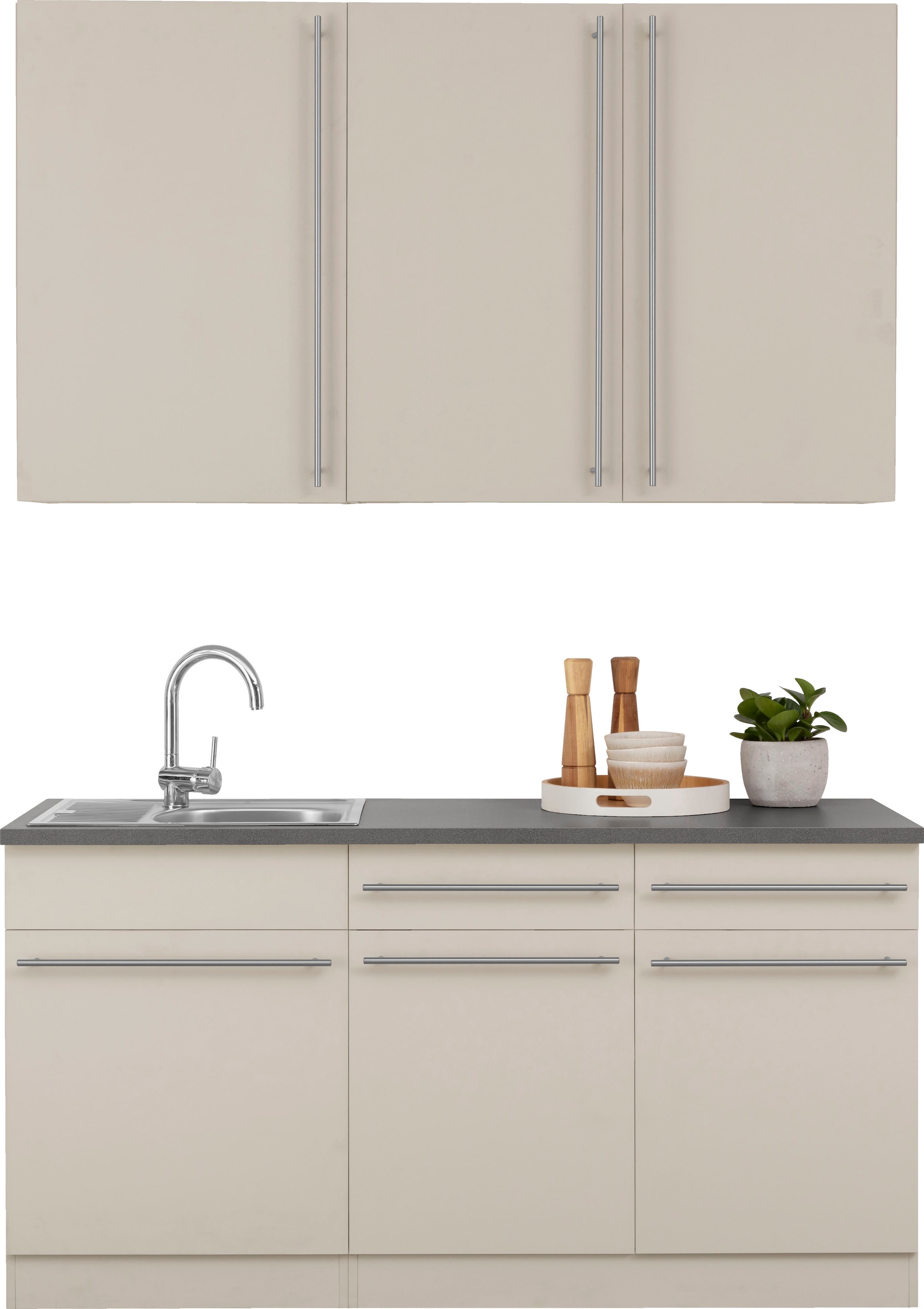 wiho Küchen Pantryküche "Chicago" ohne E-Geräte, Breite 160 cm