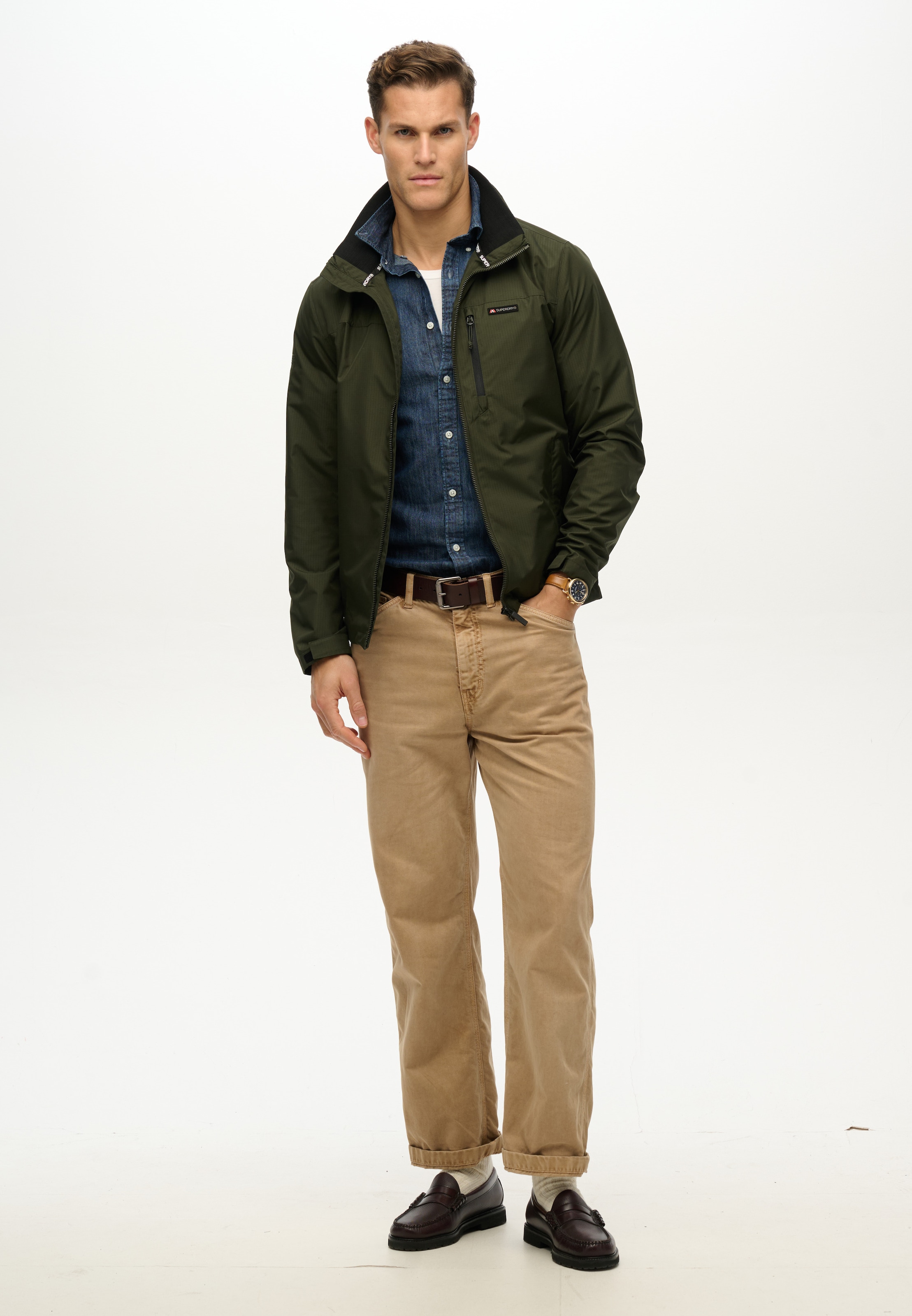 Superdry Outdoorjacke »NON HOOD LOGO WINDBREAKER«, ohne Kapuze