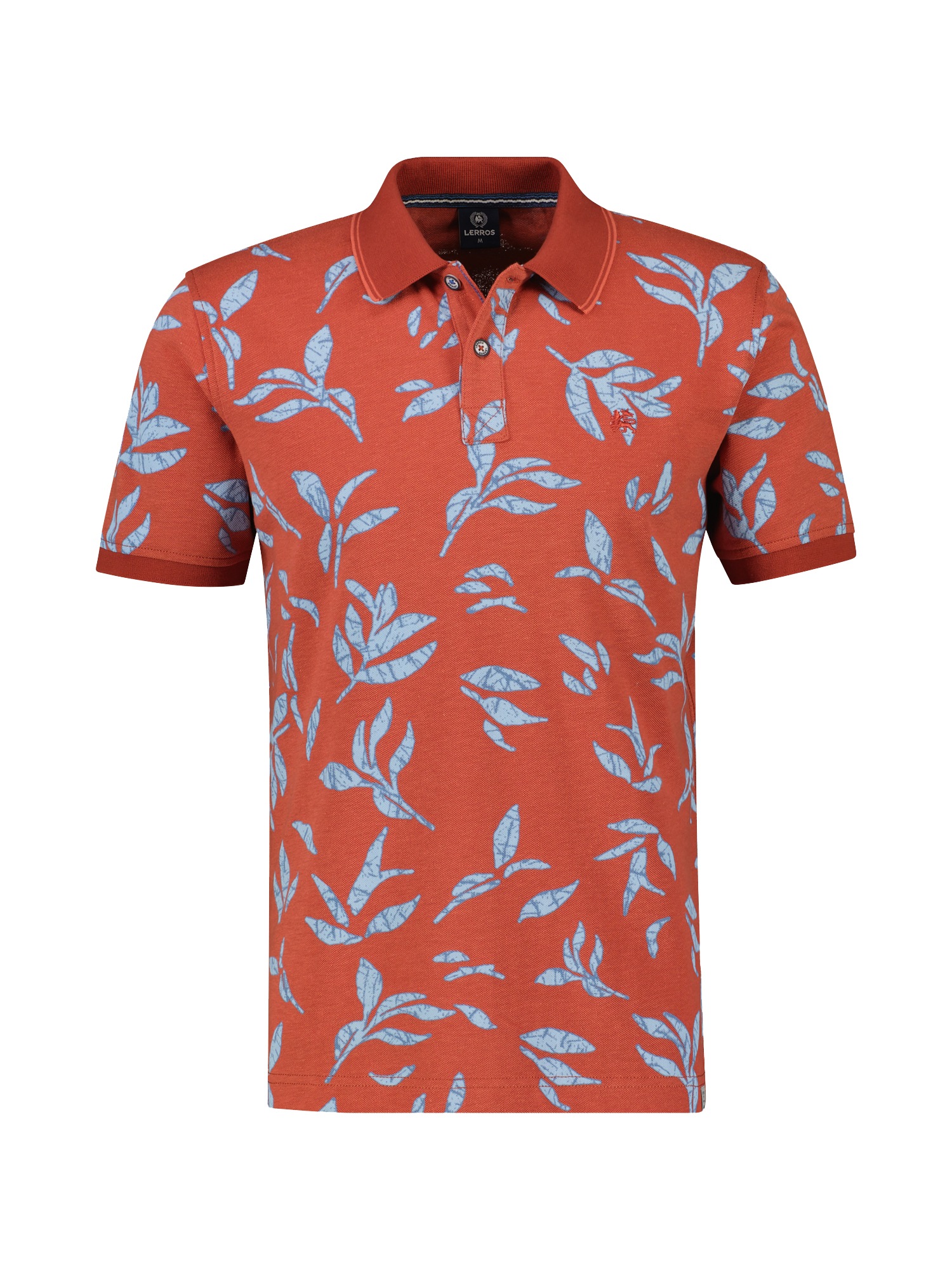 LERROS Poloshirt »LERROS Poloshirt mit floralem Druck und abgesetzen Details«