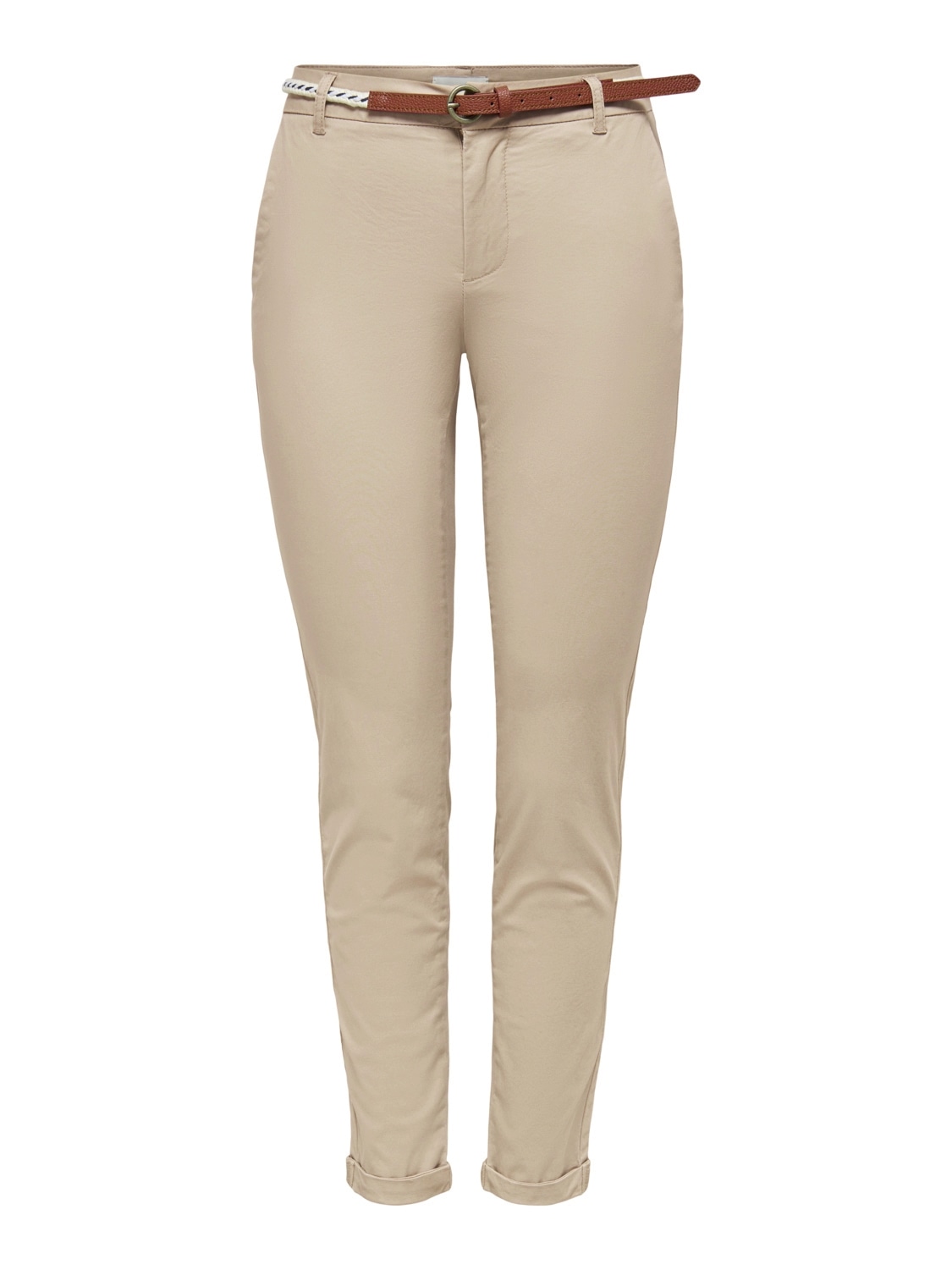 ONLY Chinohose »ONLBIANA COTTON BELT CHINO CC PNT«, knöchellange Form mit Umschlagsaum